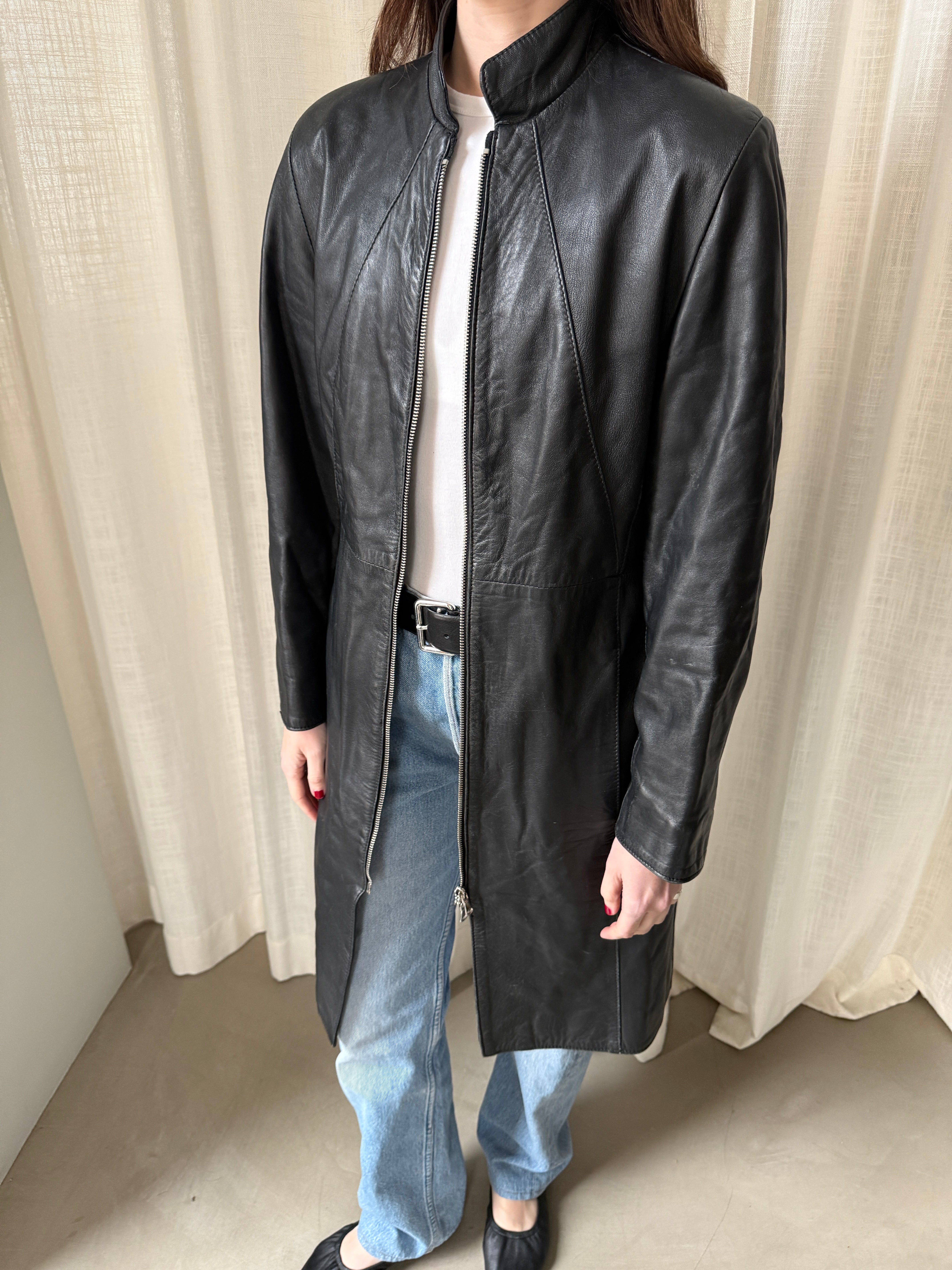 Pelle Leather Coat