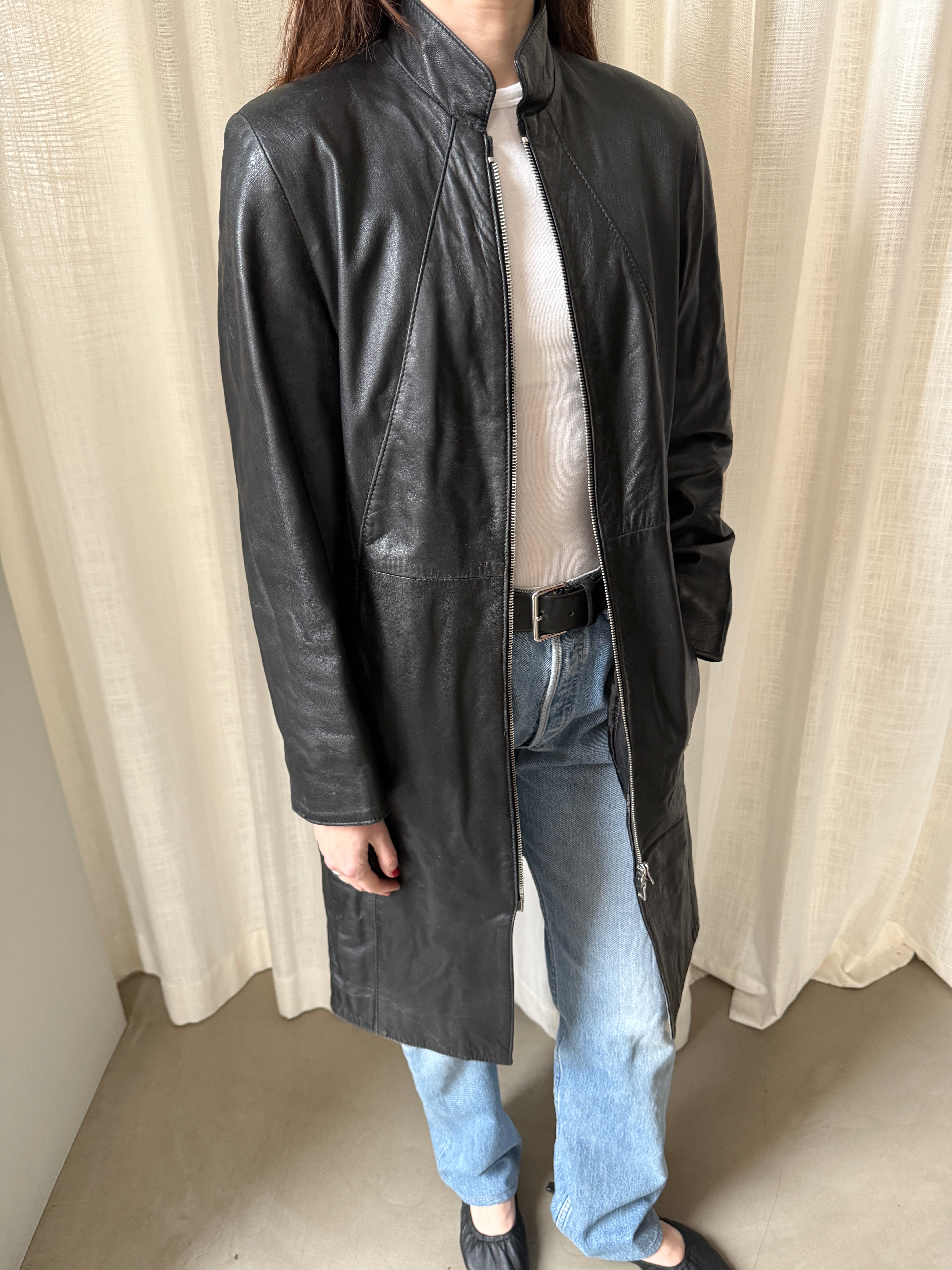 Pelle Leather Coat
