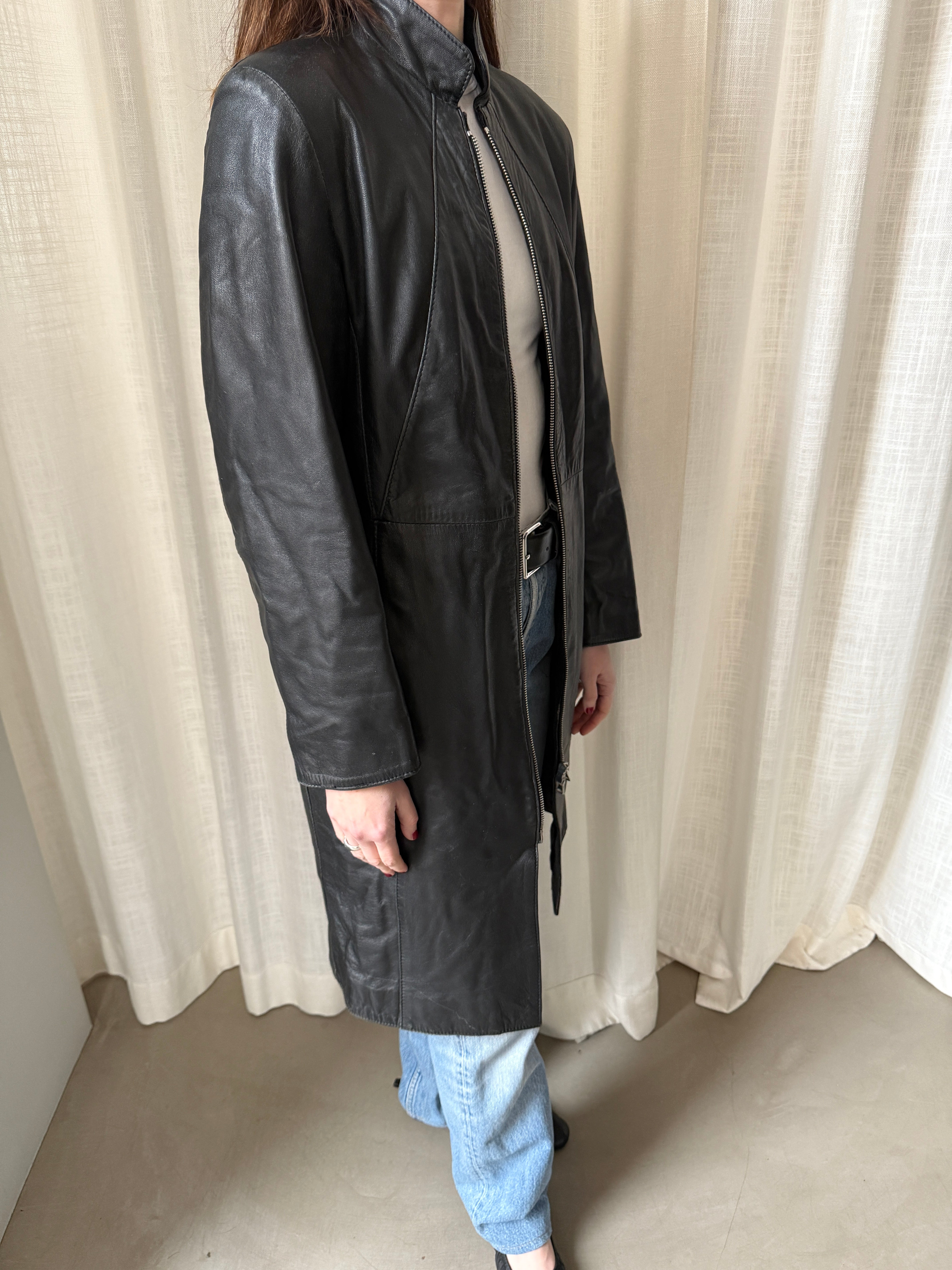 Pelle Leather Coat