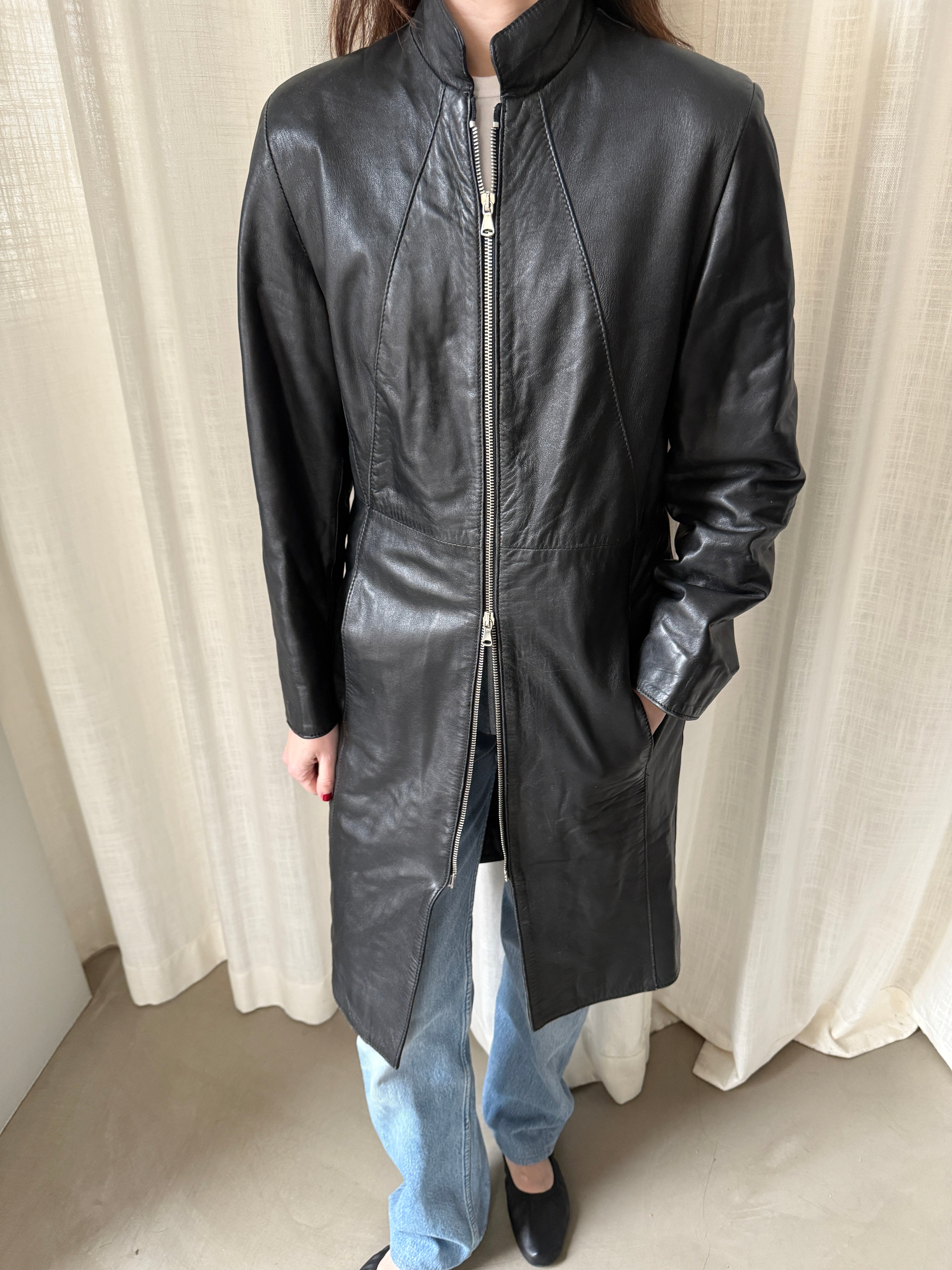 Pelle Leather Coat