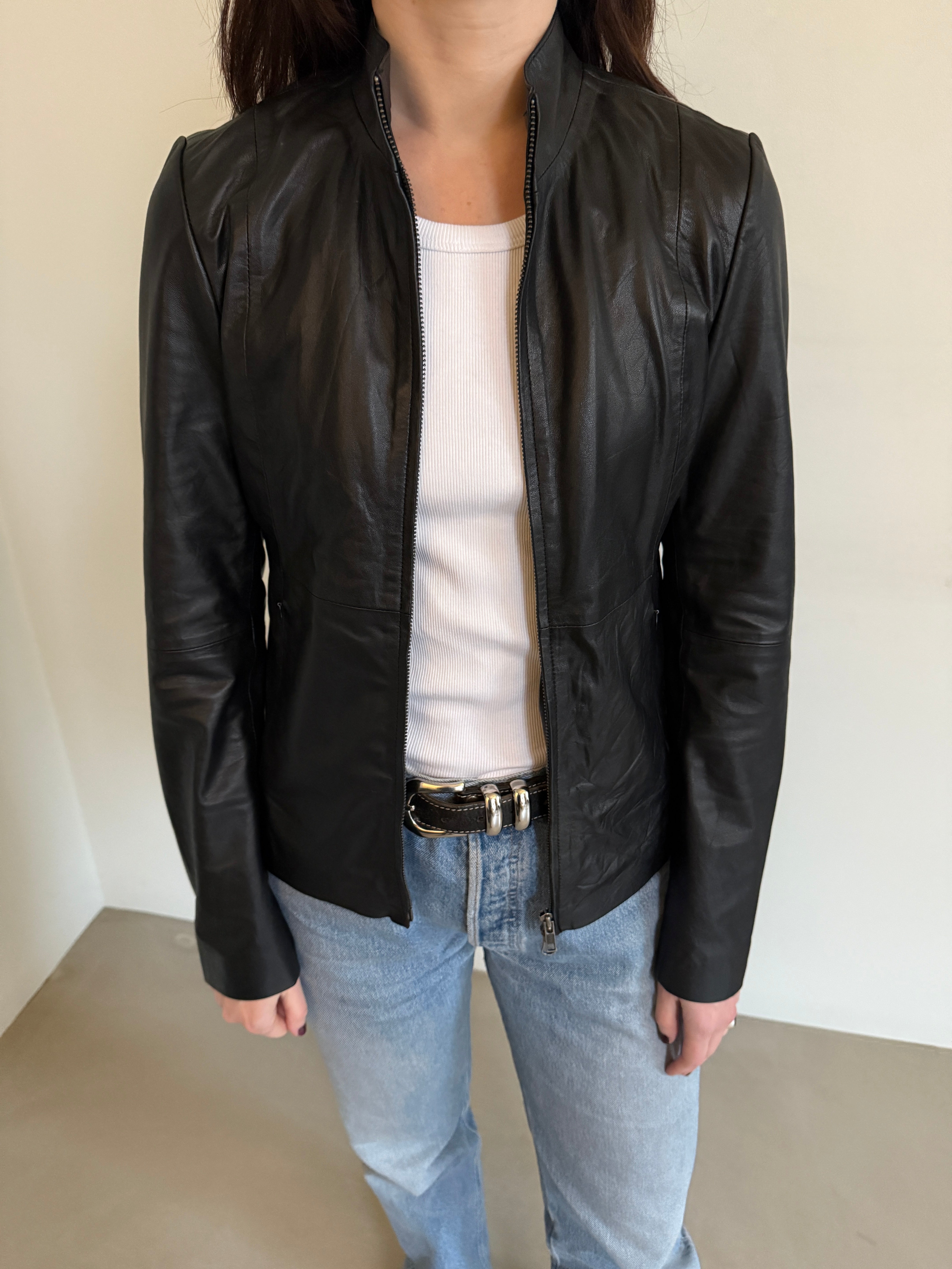 Sleek Leather Jacket - Sample