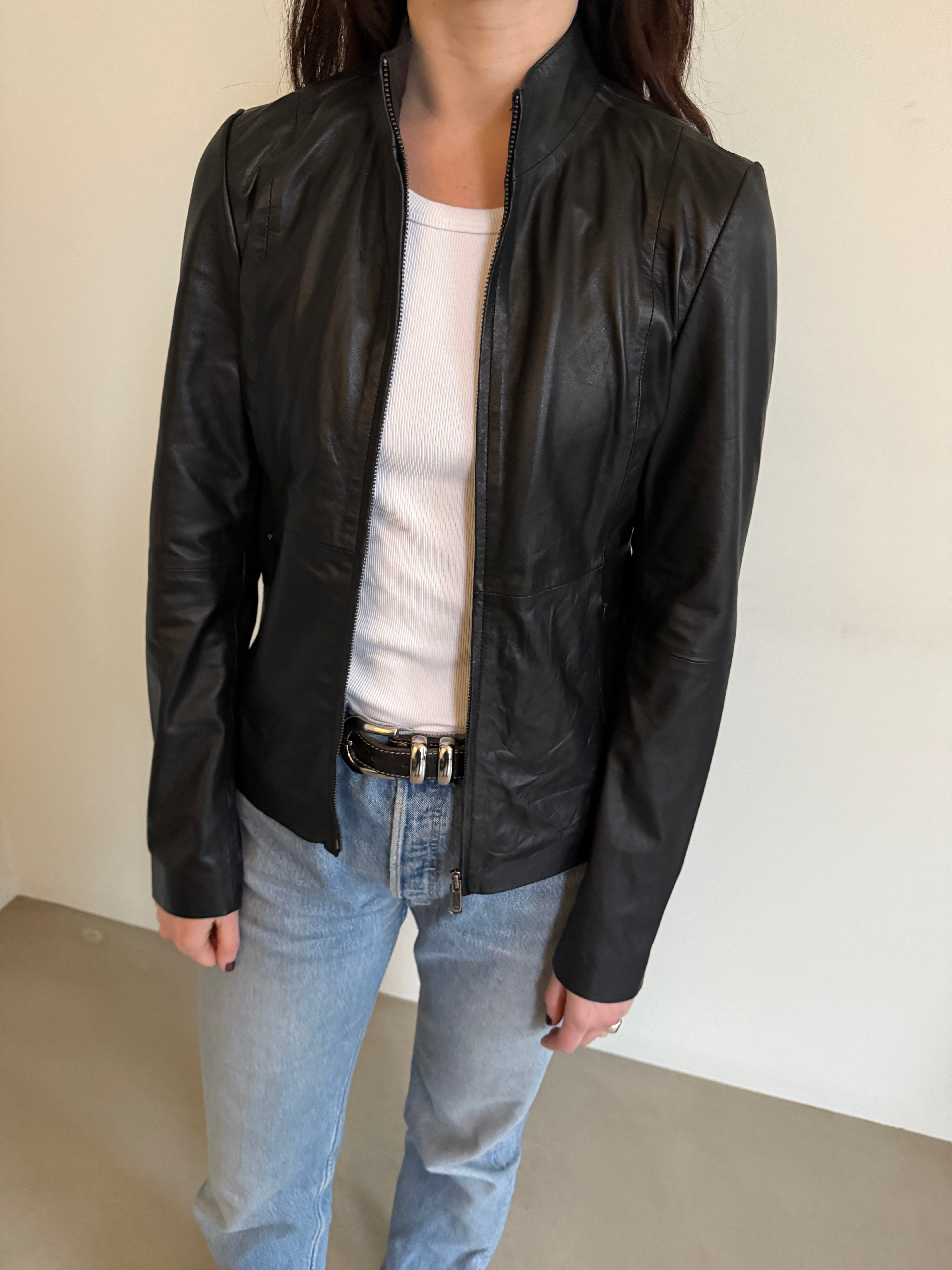 Sleek Leather Jacket - Sample