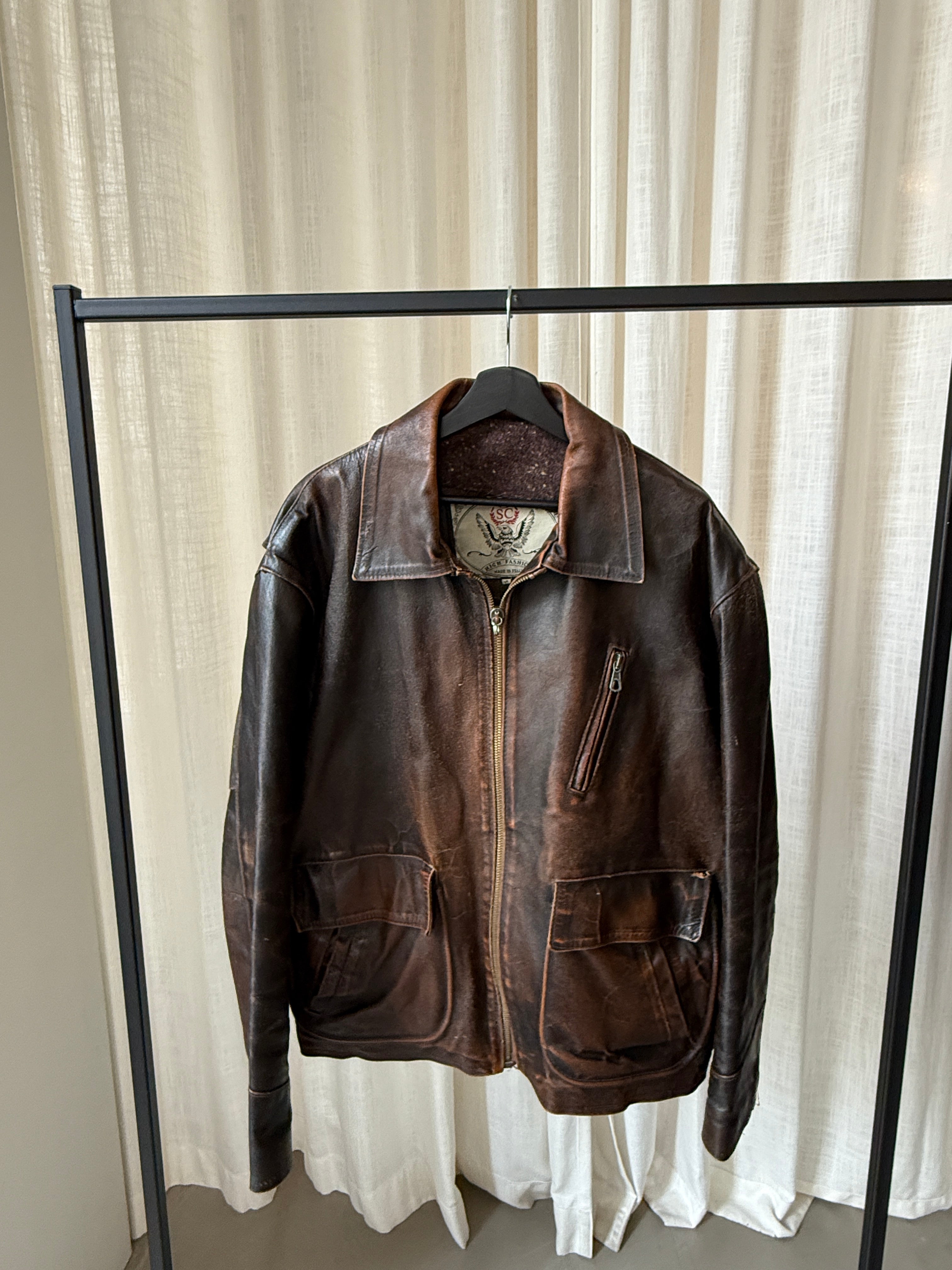 High Leather Jacket