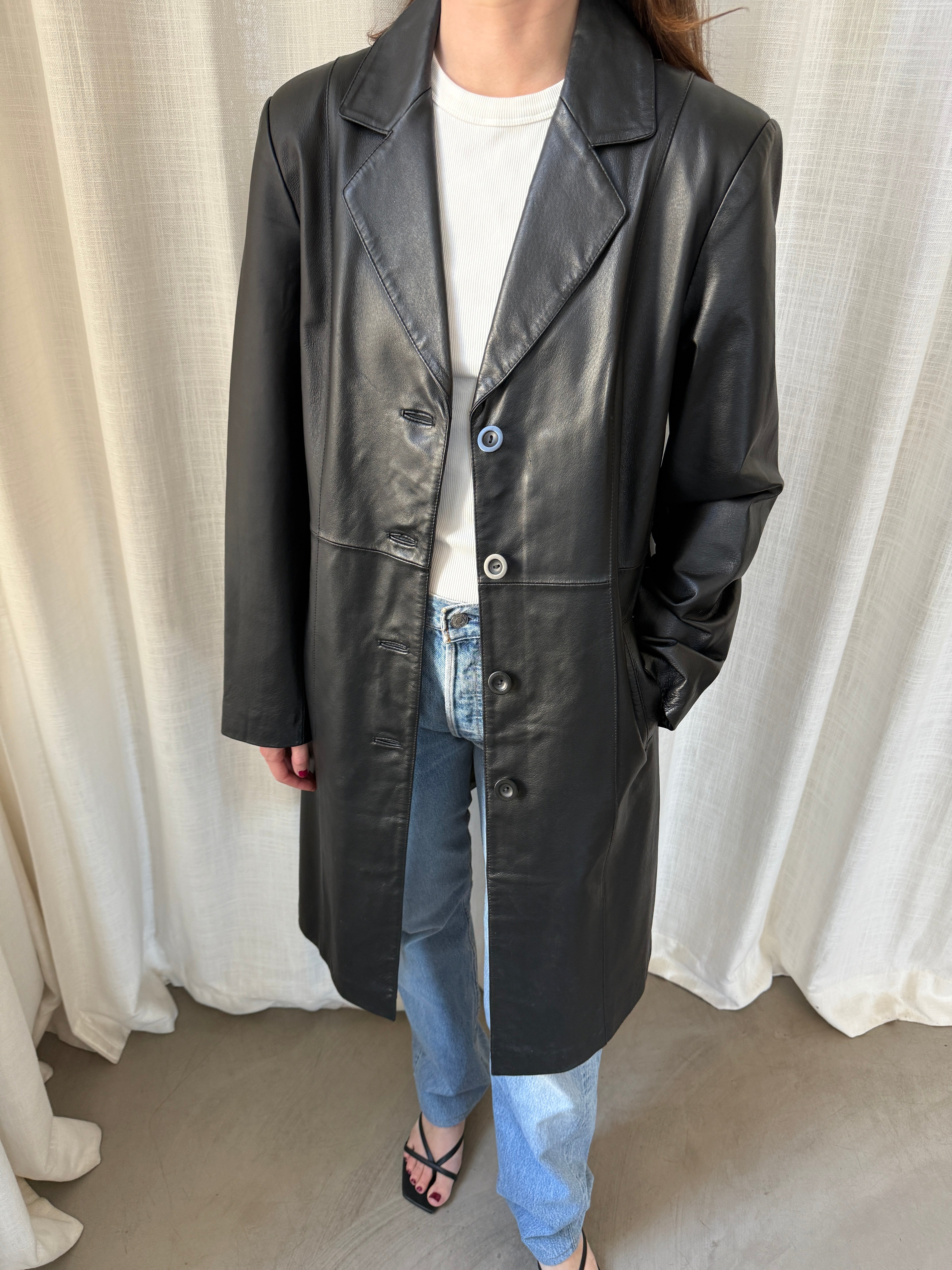 Black Leather Coat