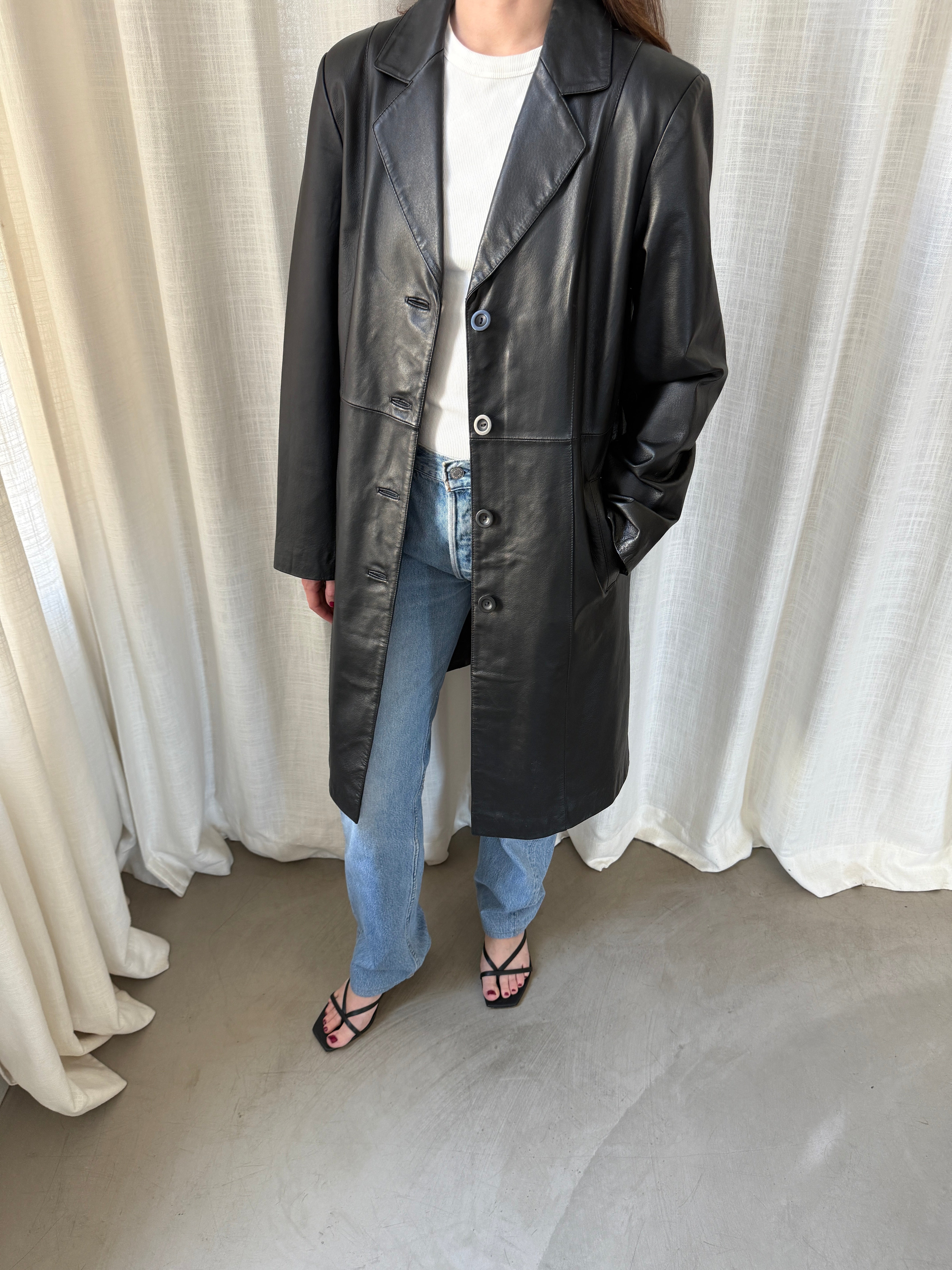 Black Leather Coat