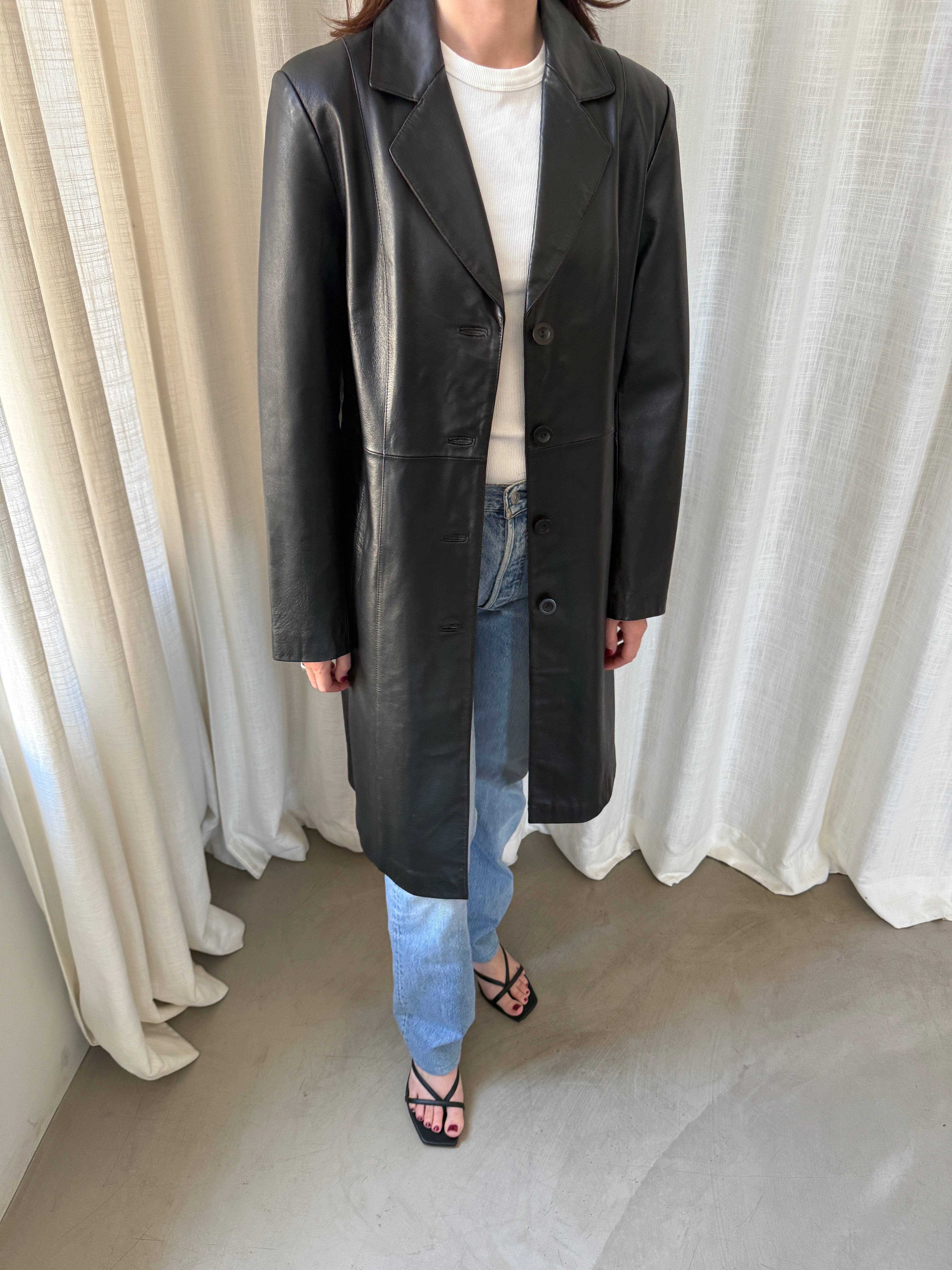 Black Leather Coat