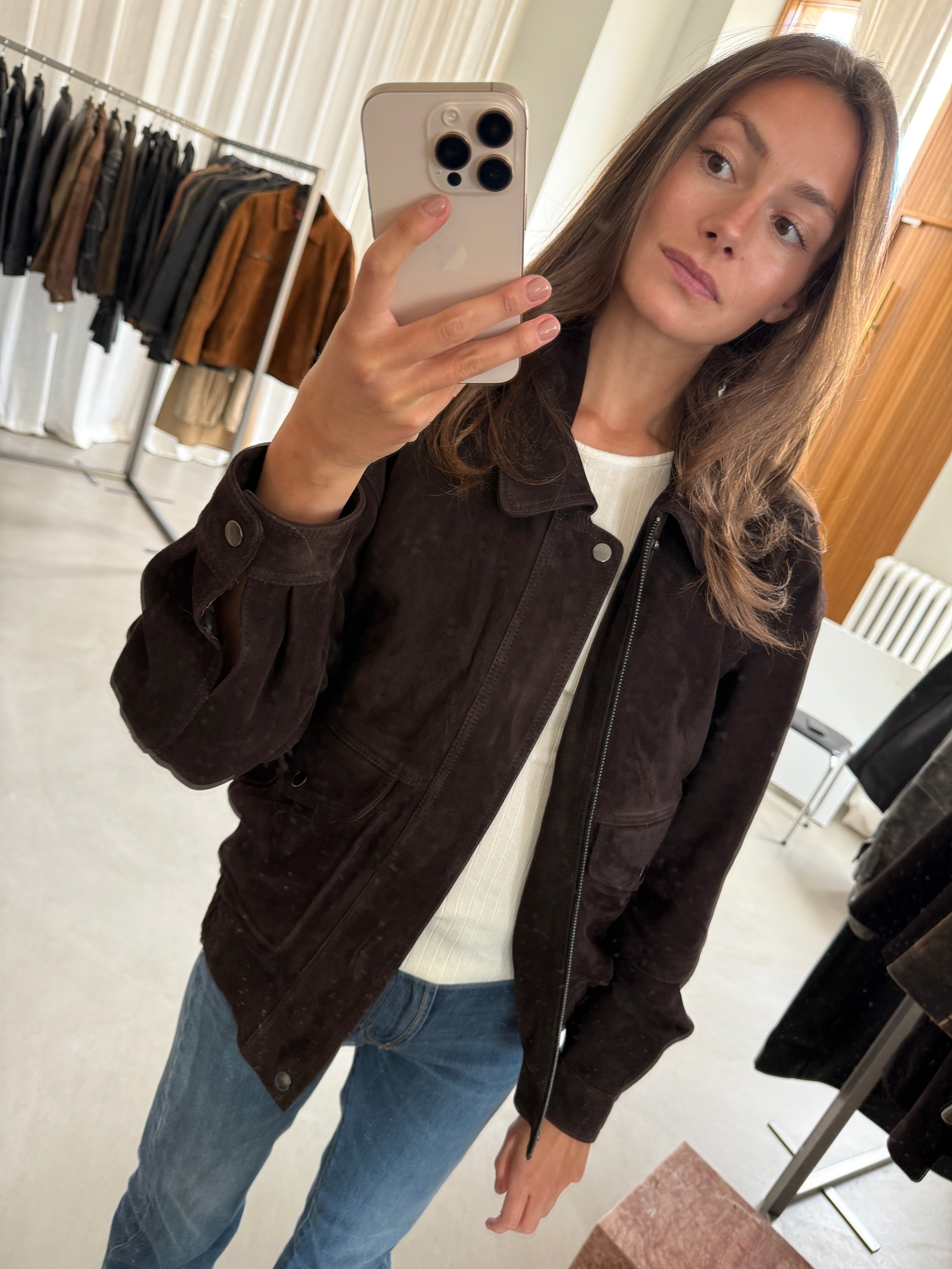 Cora Dark Brown Suede
