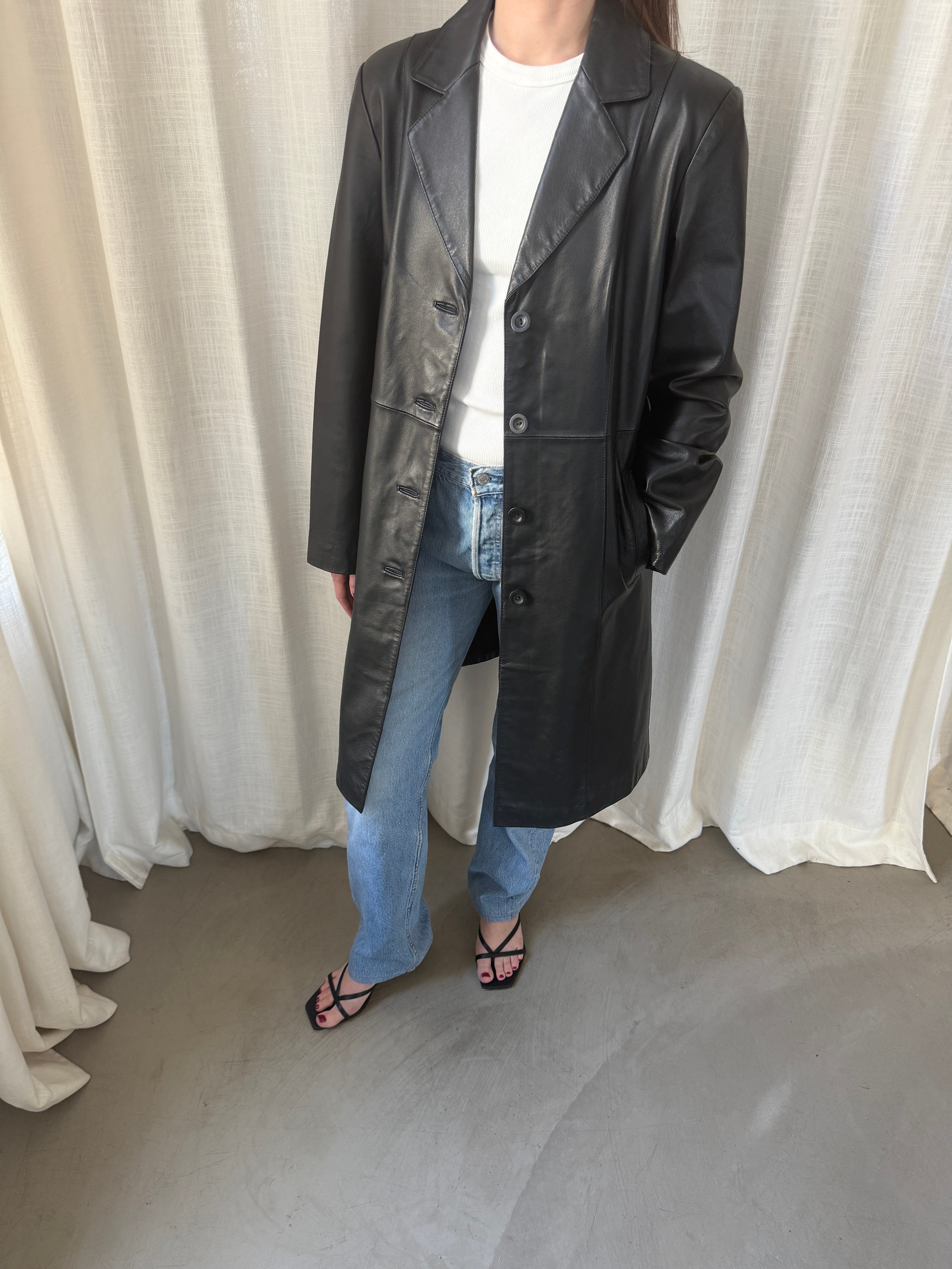Black Leather Coat