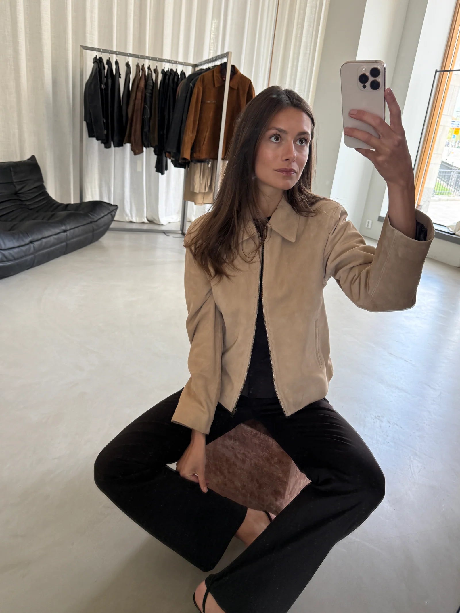 Gaia Beige Suede
