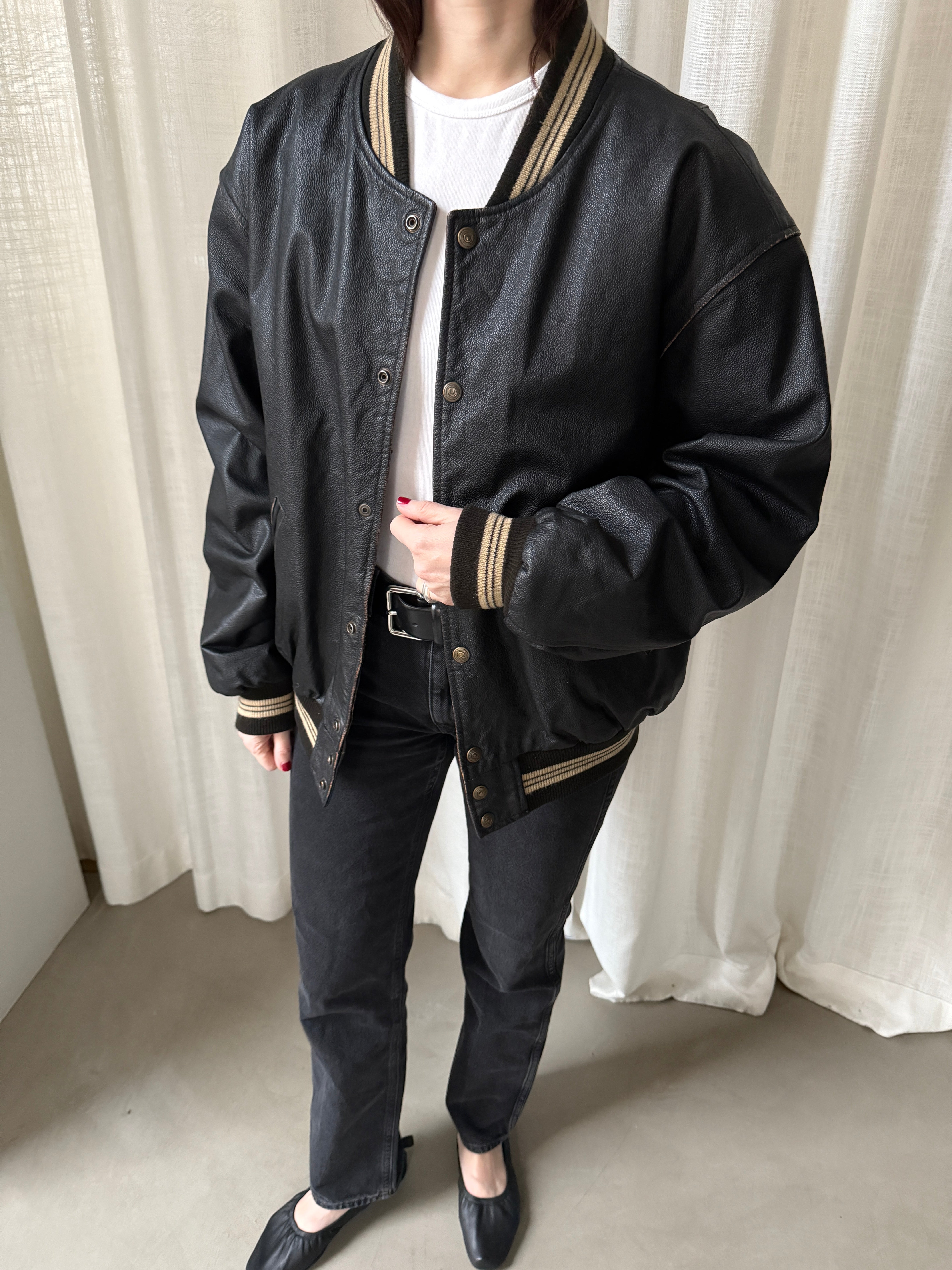 Leather Bomber Jacket