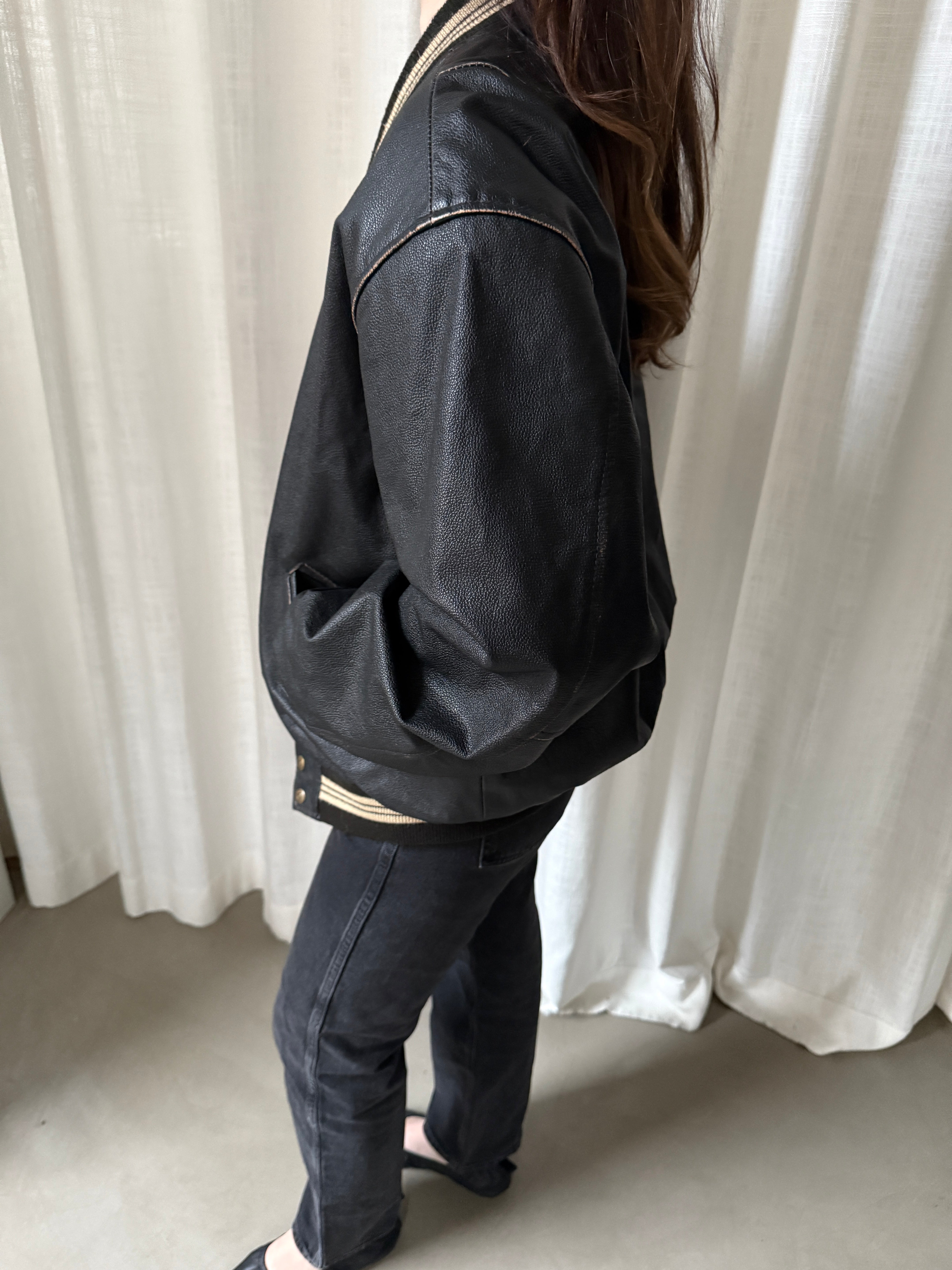 Leather Bomber Jacket