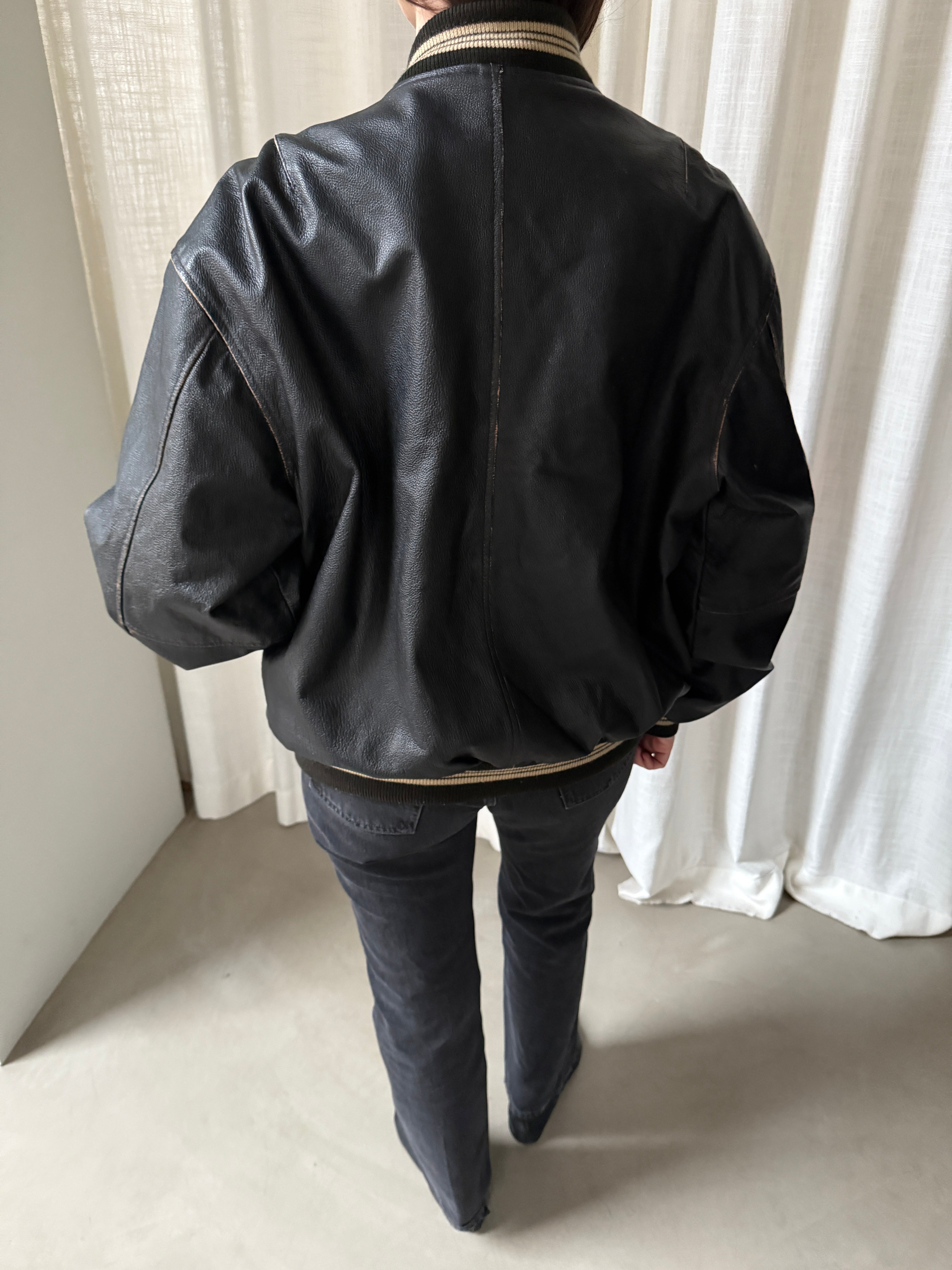 Leather Bomber Jacket