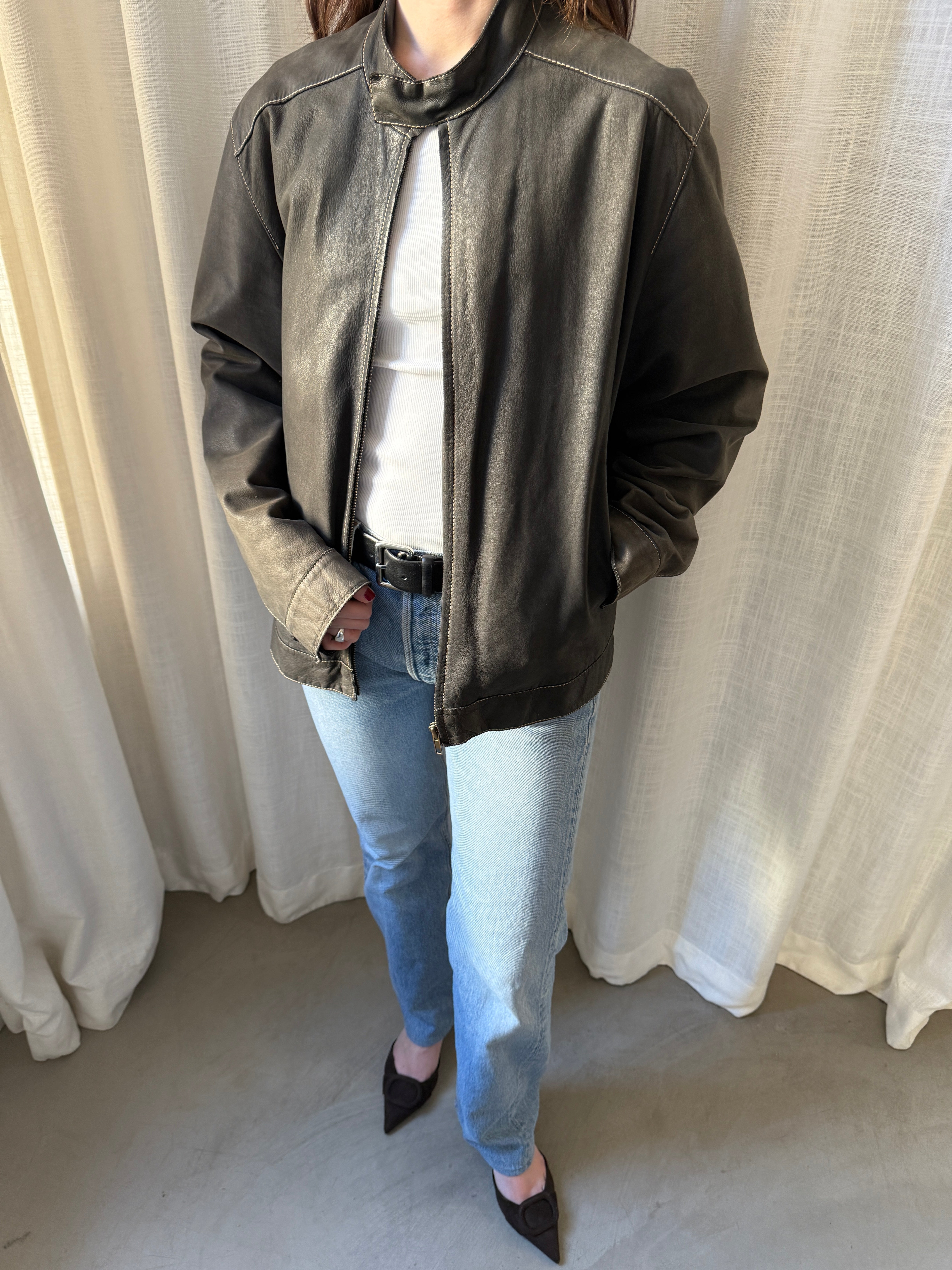 Batistini Leather Jacket