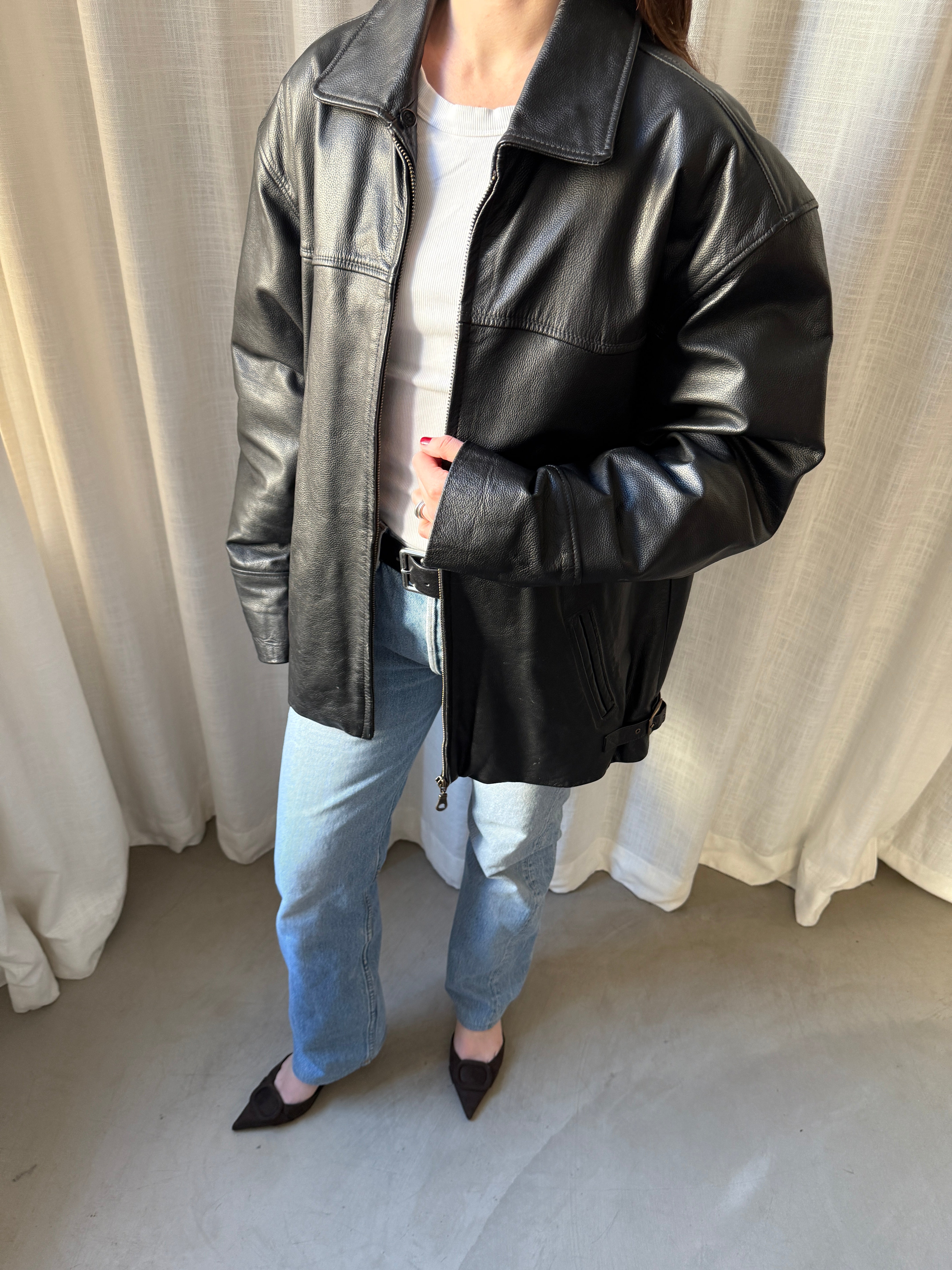 Black Saki Leather Jacket