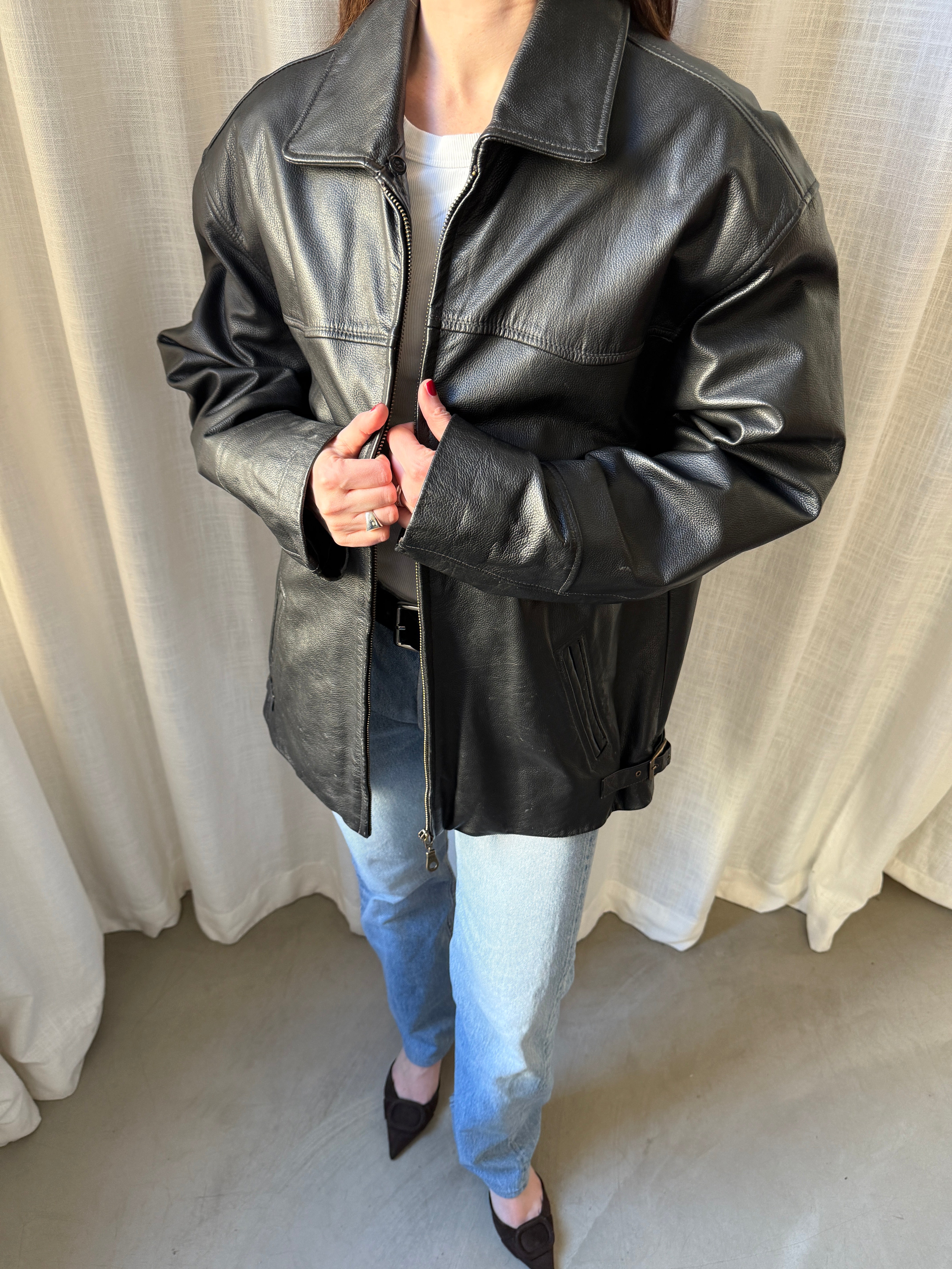 Black Saki Leather Jacket