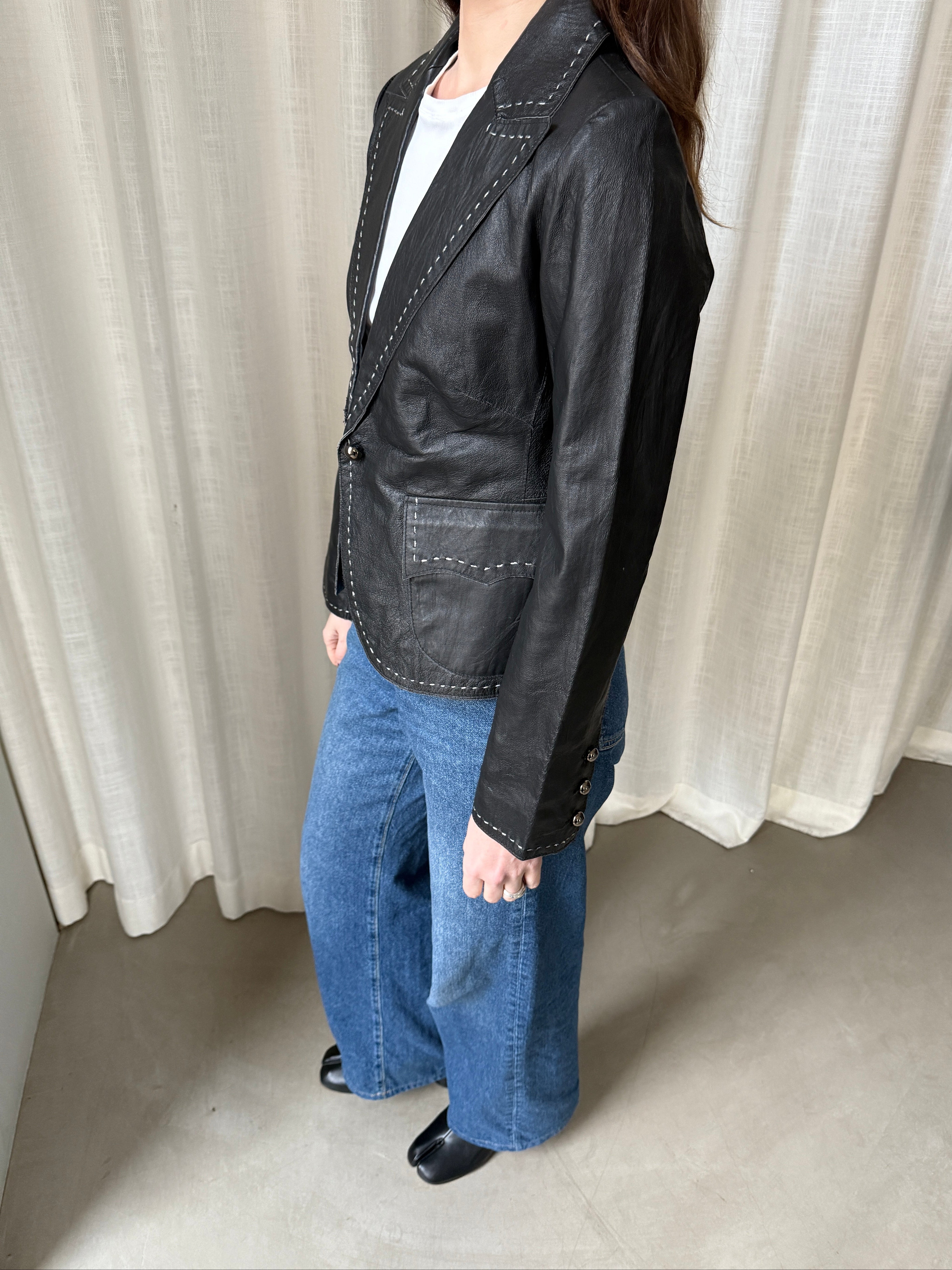 Young Leather Blazer