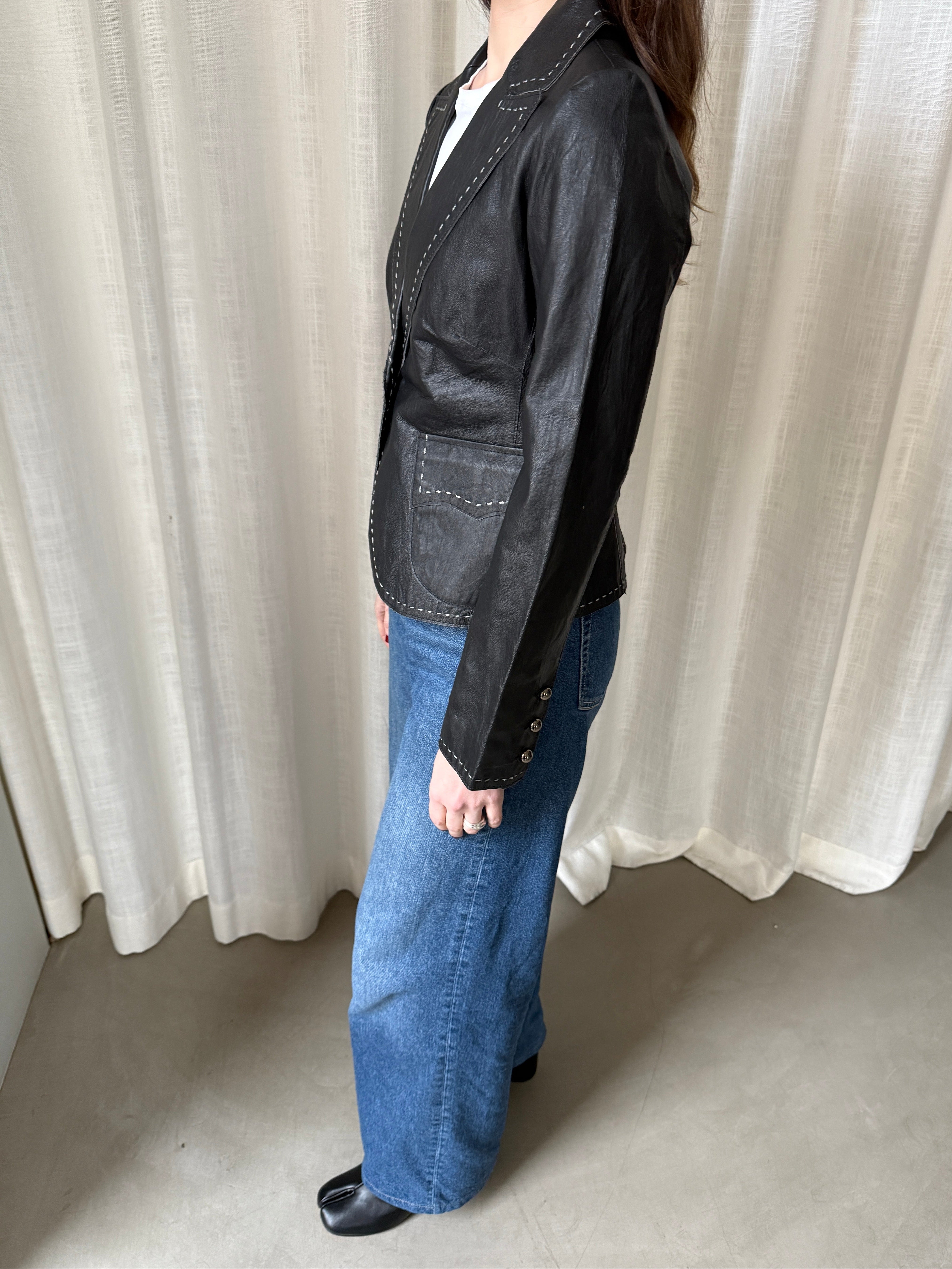 Young Leather Blazer