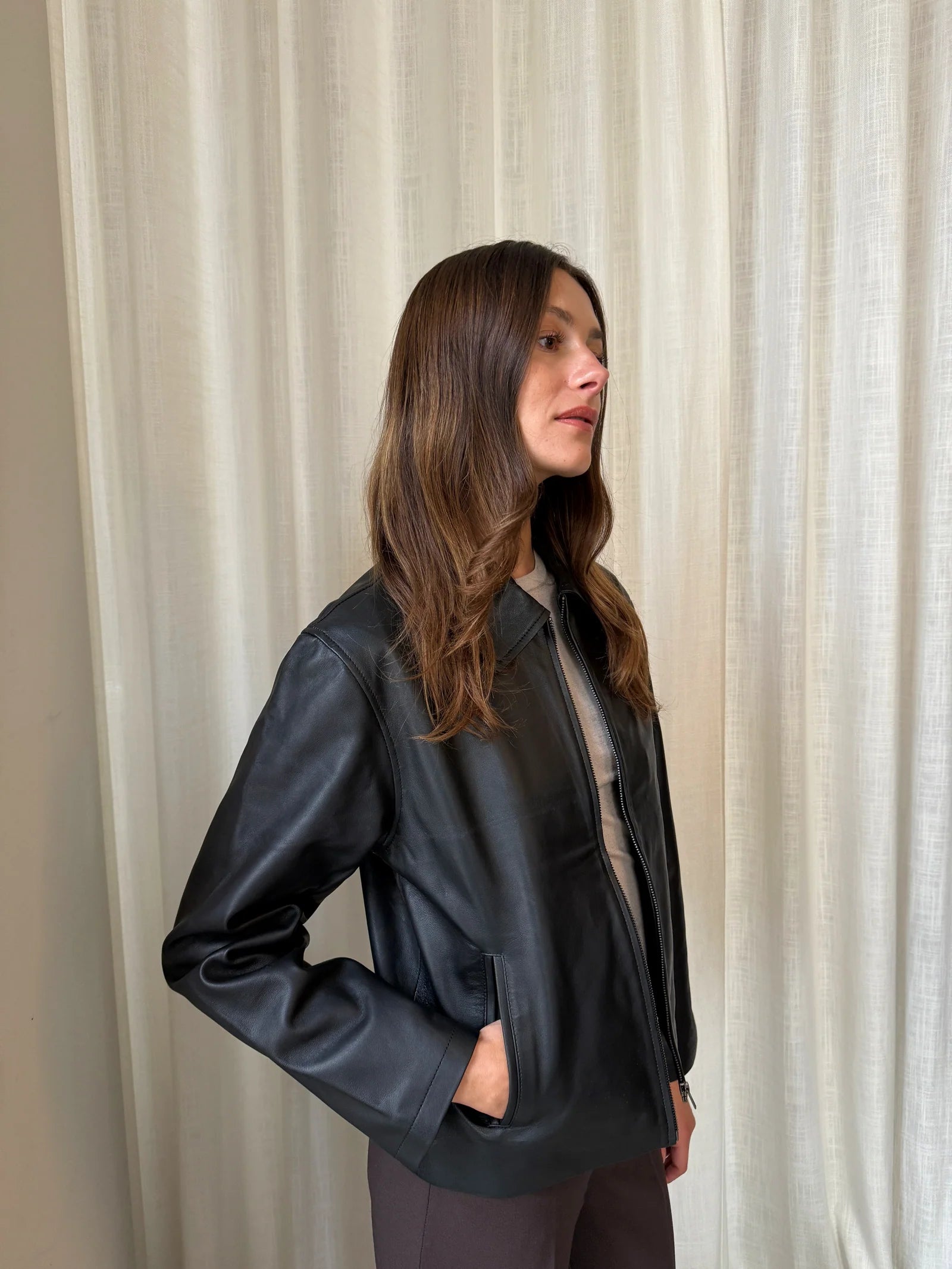 Gaia Black Leather