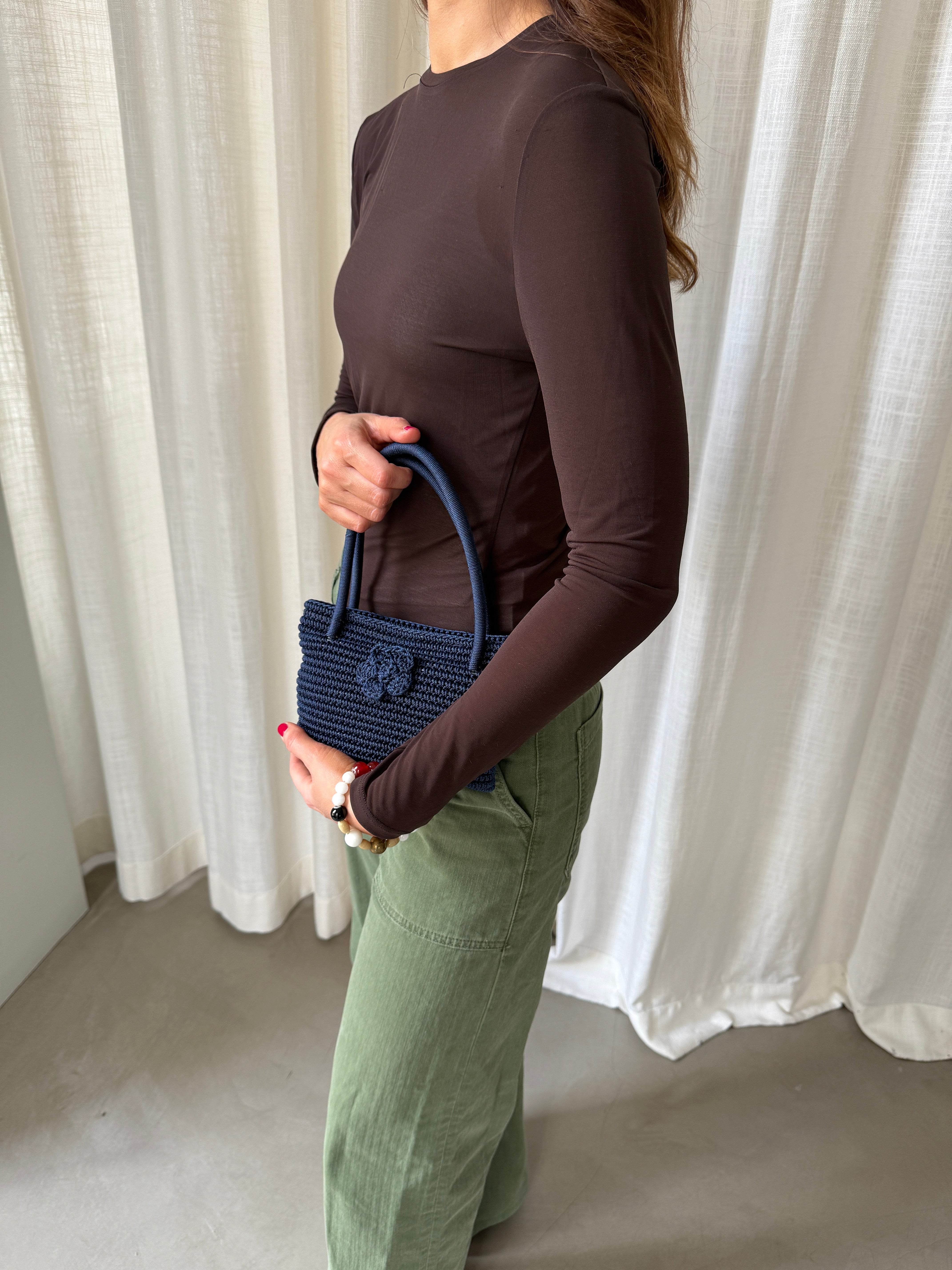 Navy Twist Bag