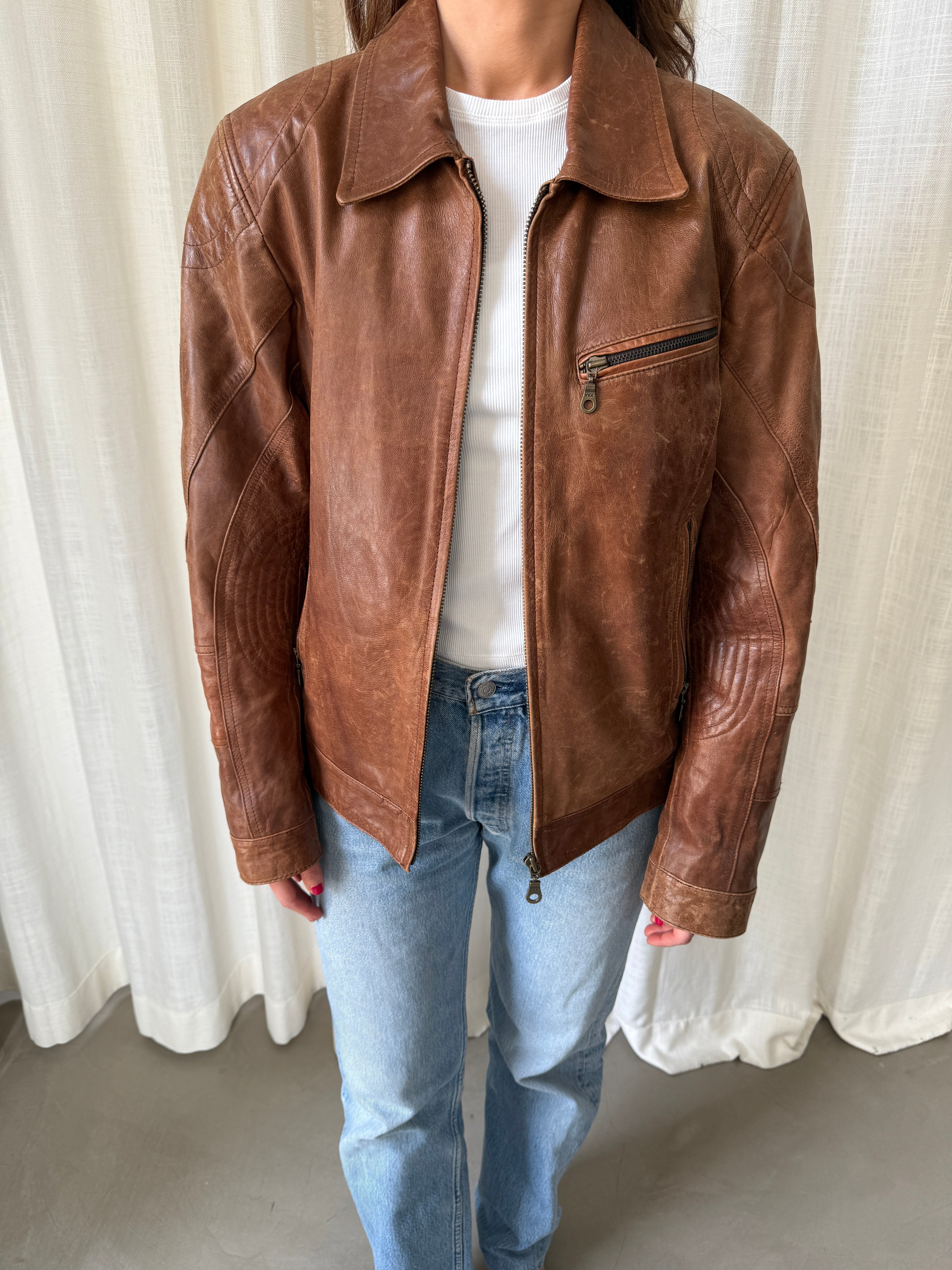 Cognac Leather Jacket