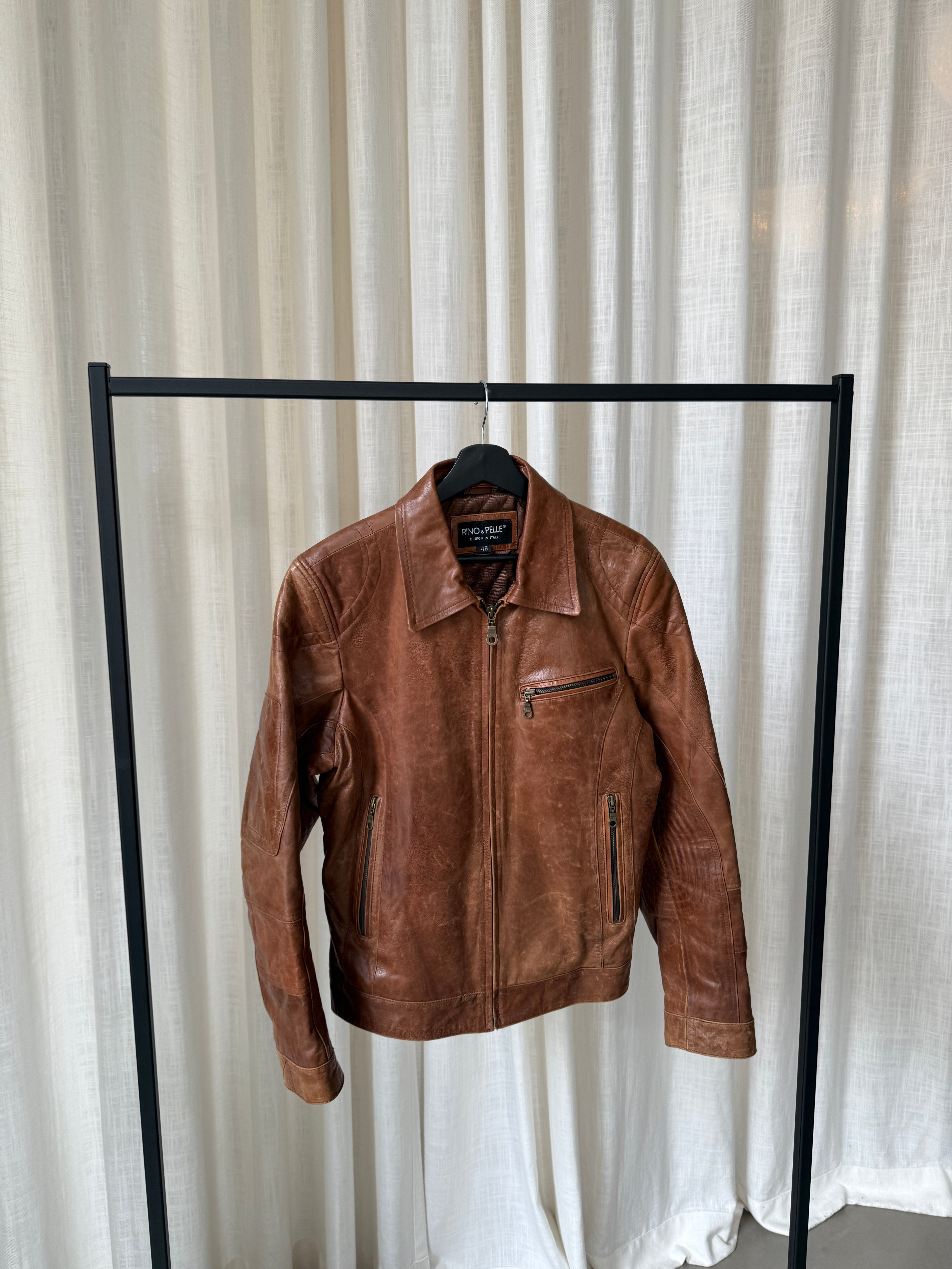 Cognac Leather Jacket