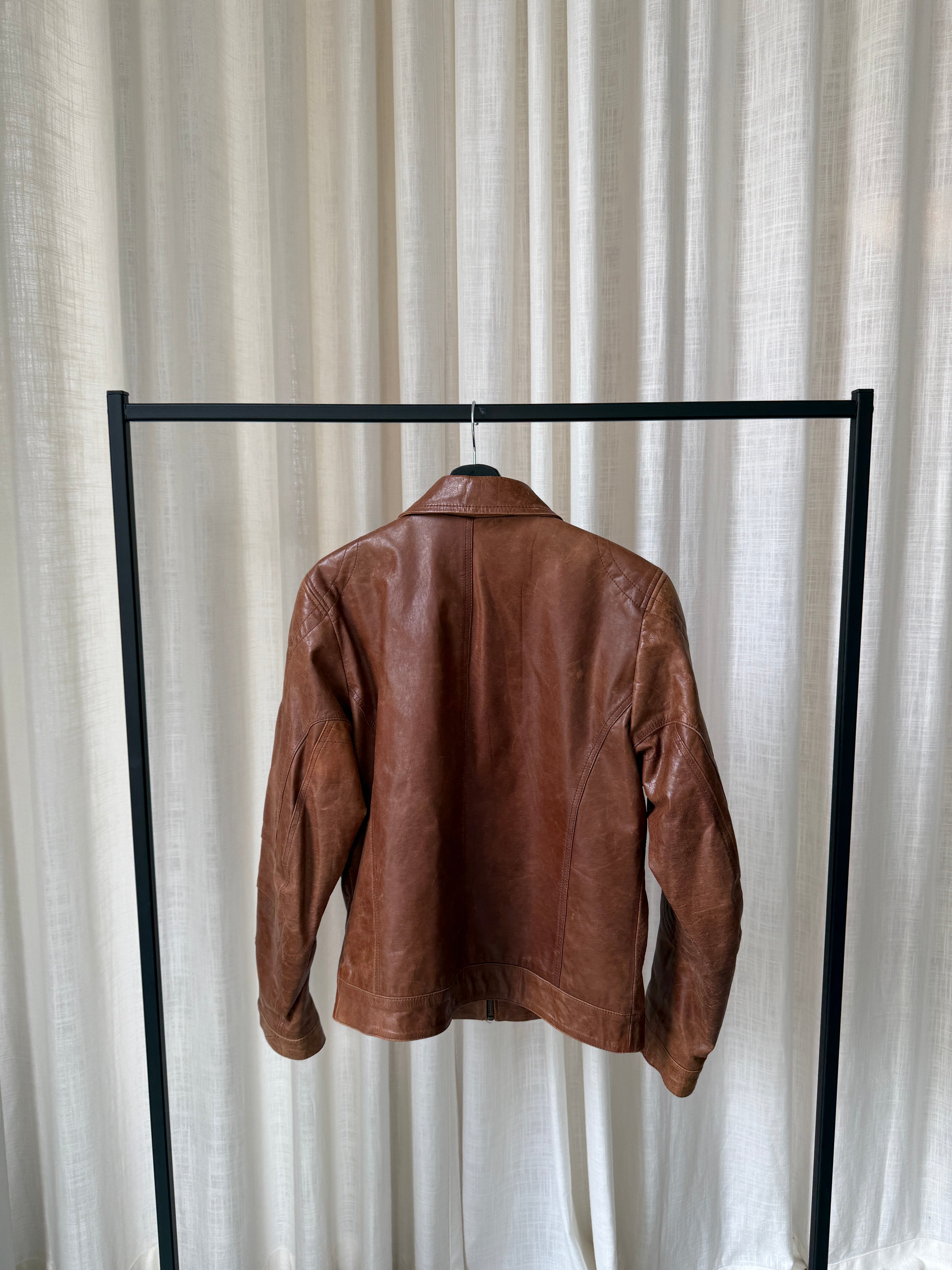 Cognac Leather Jacket