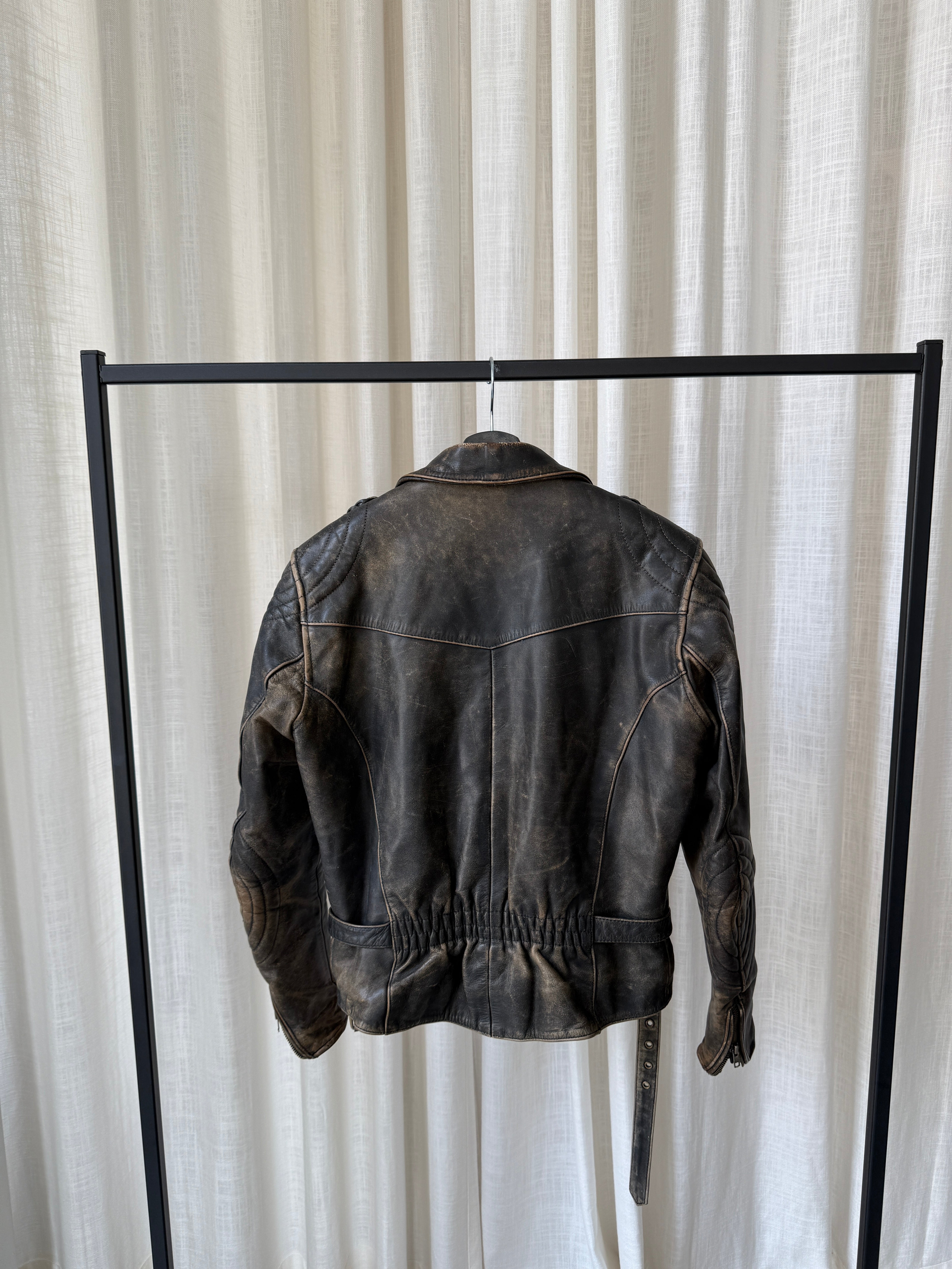 Distressed Biker Jacket