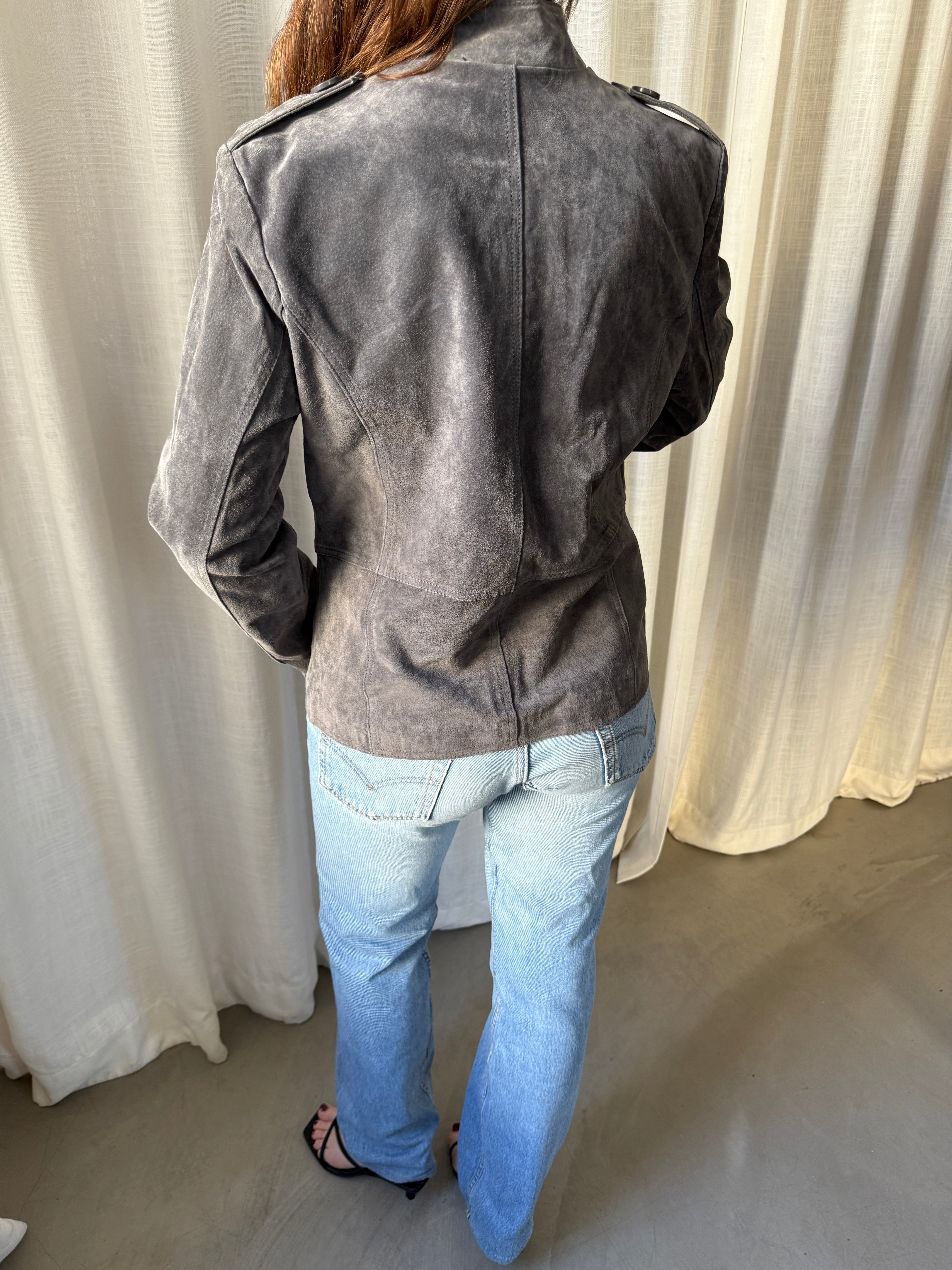 Grey Suede Jacket