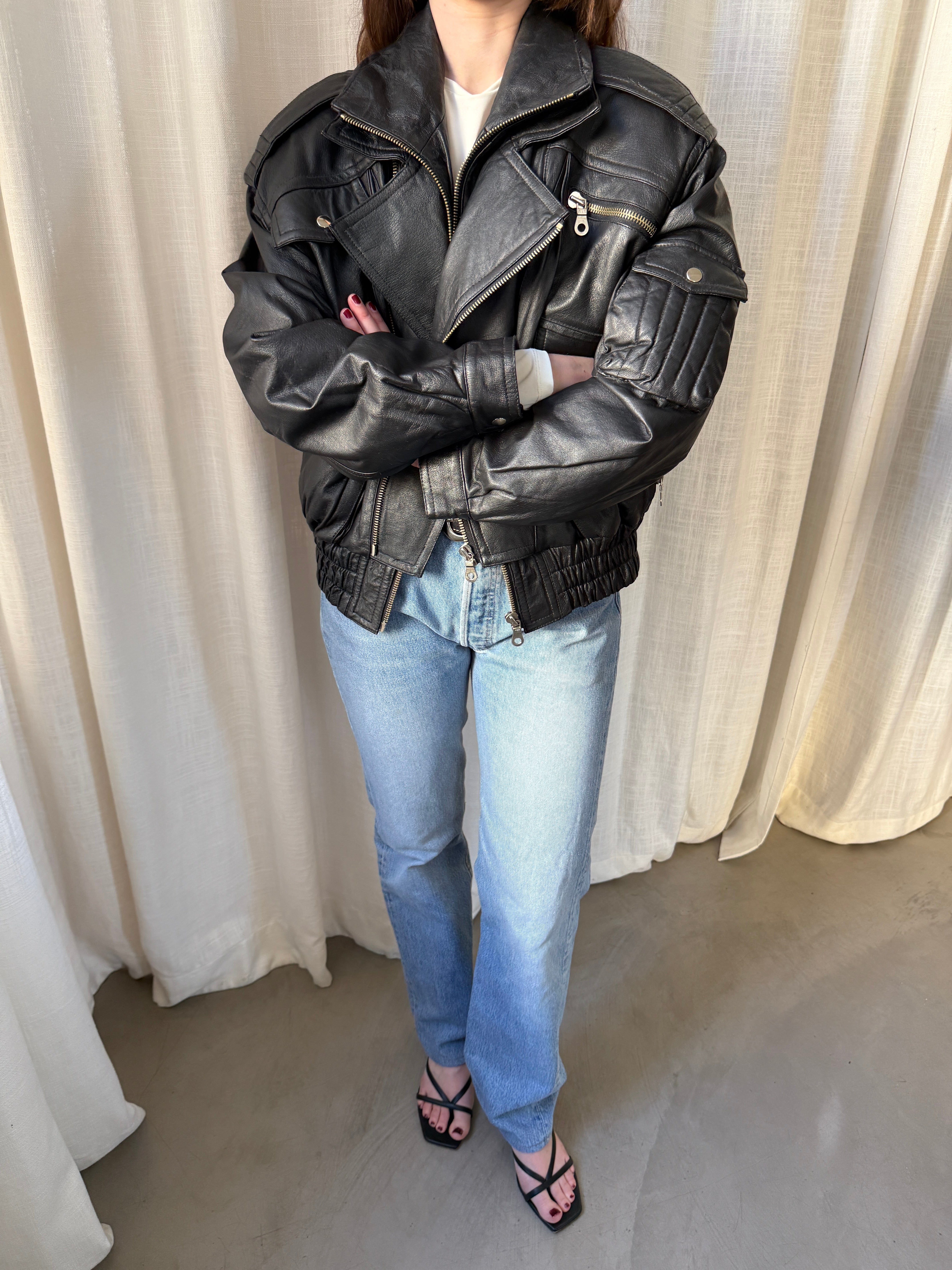 Front Leather Jacket