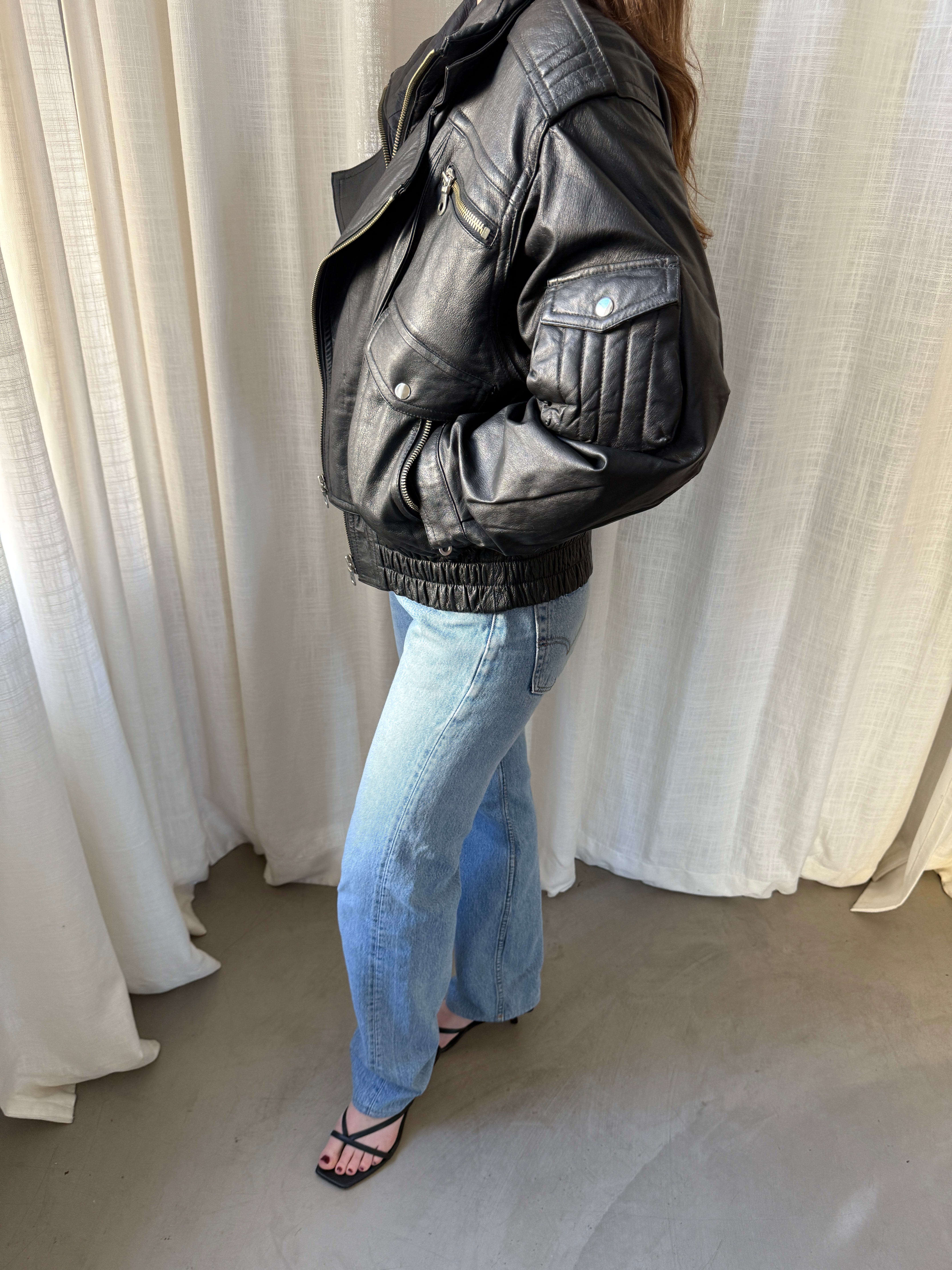 Front Leather Jacket
