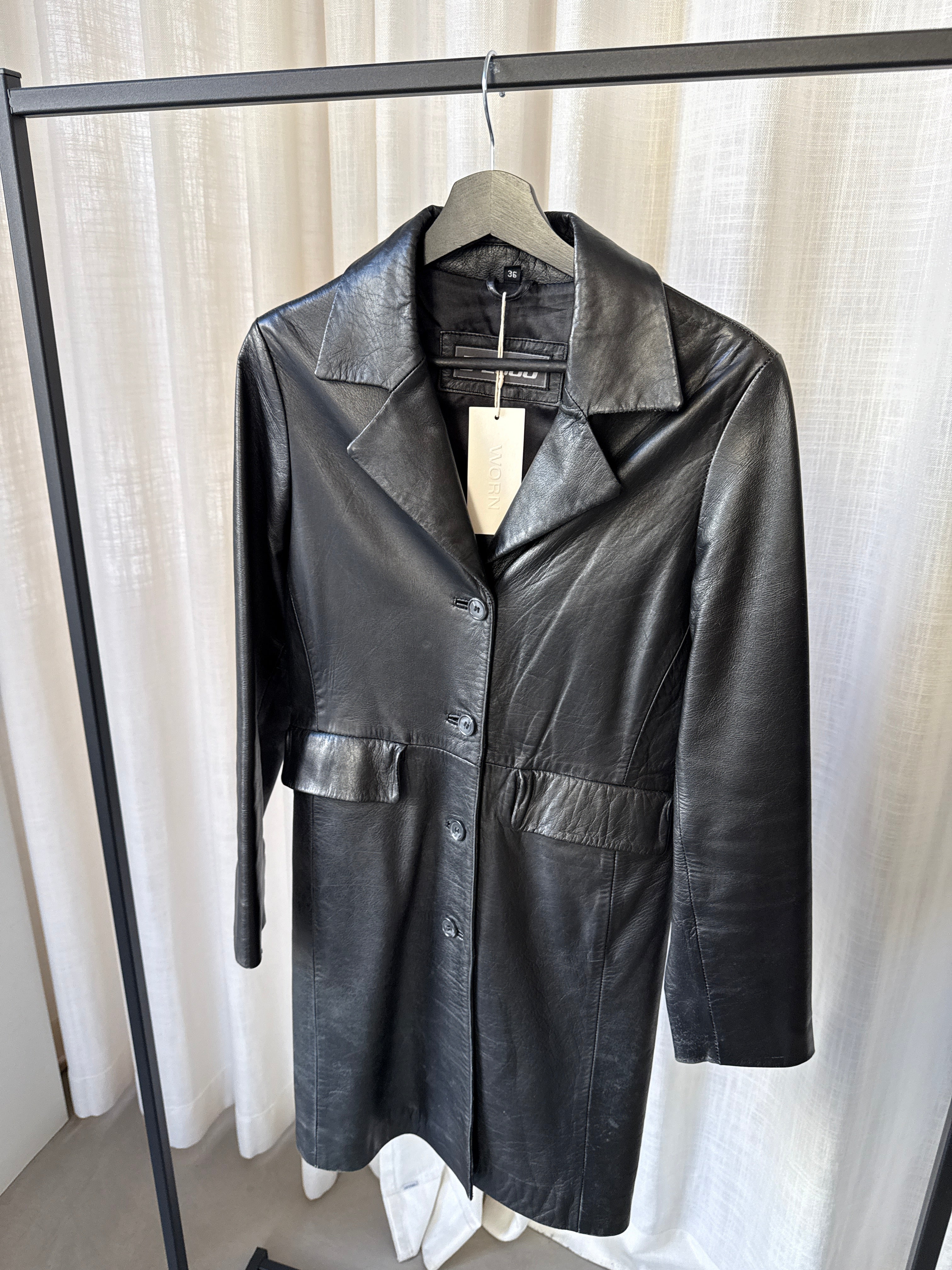 Long Leather Coat