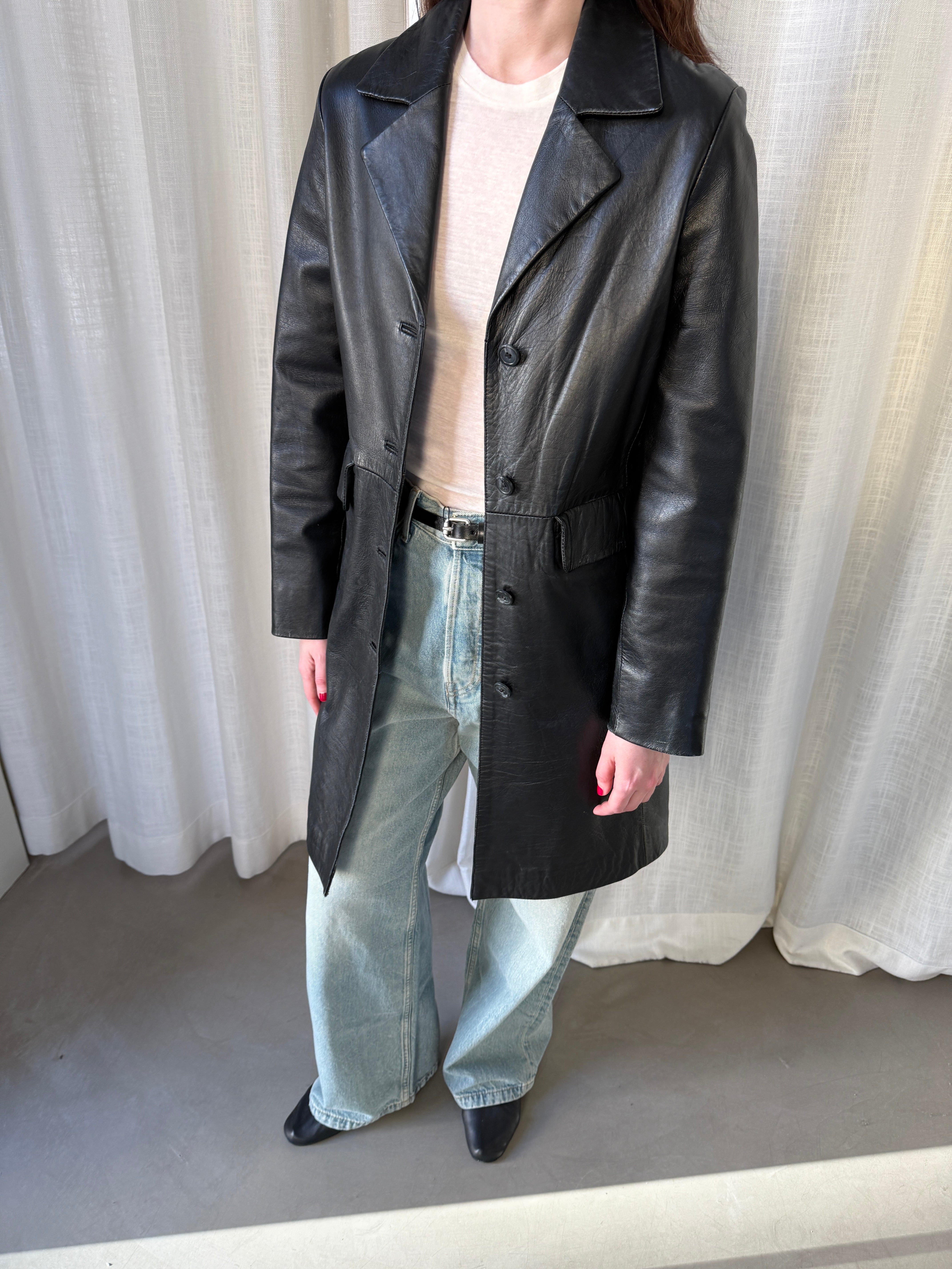 Long Leather Coat