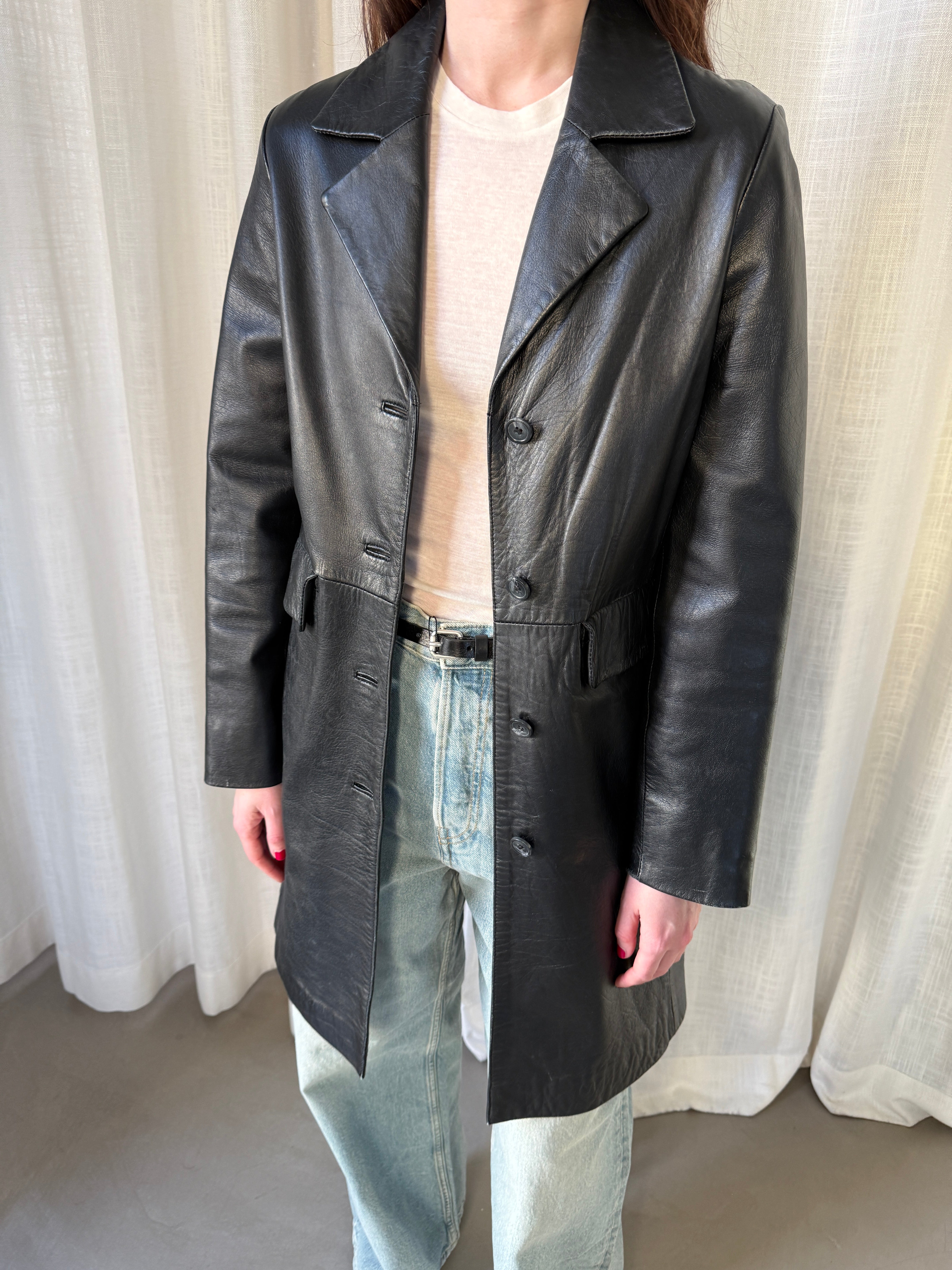 Long Leather Coat