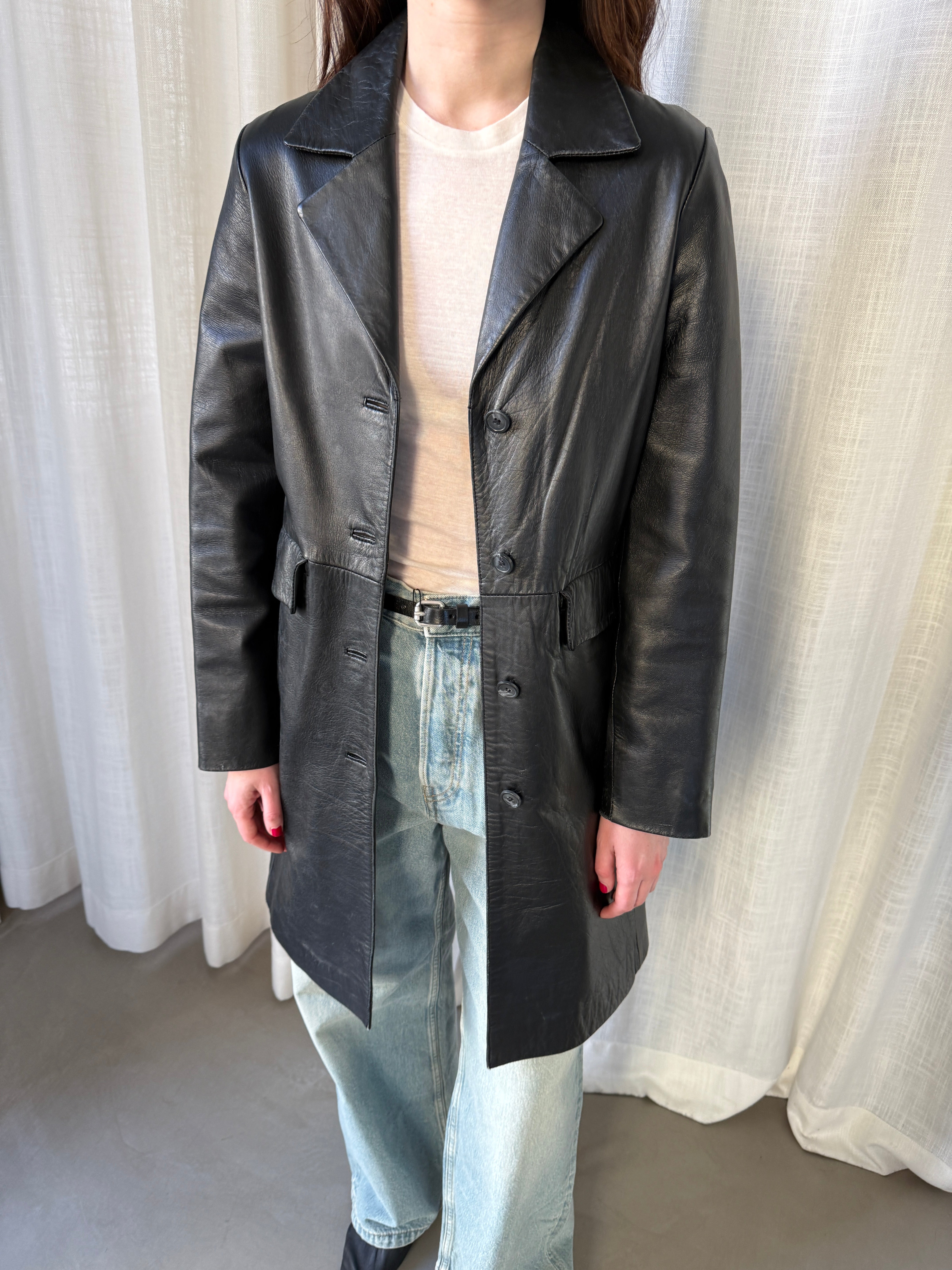 Long Leather Coat