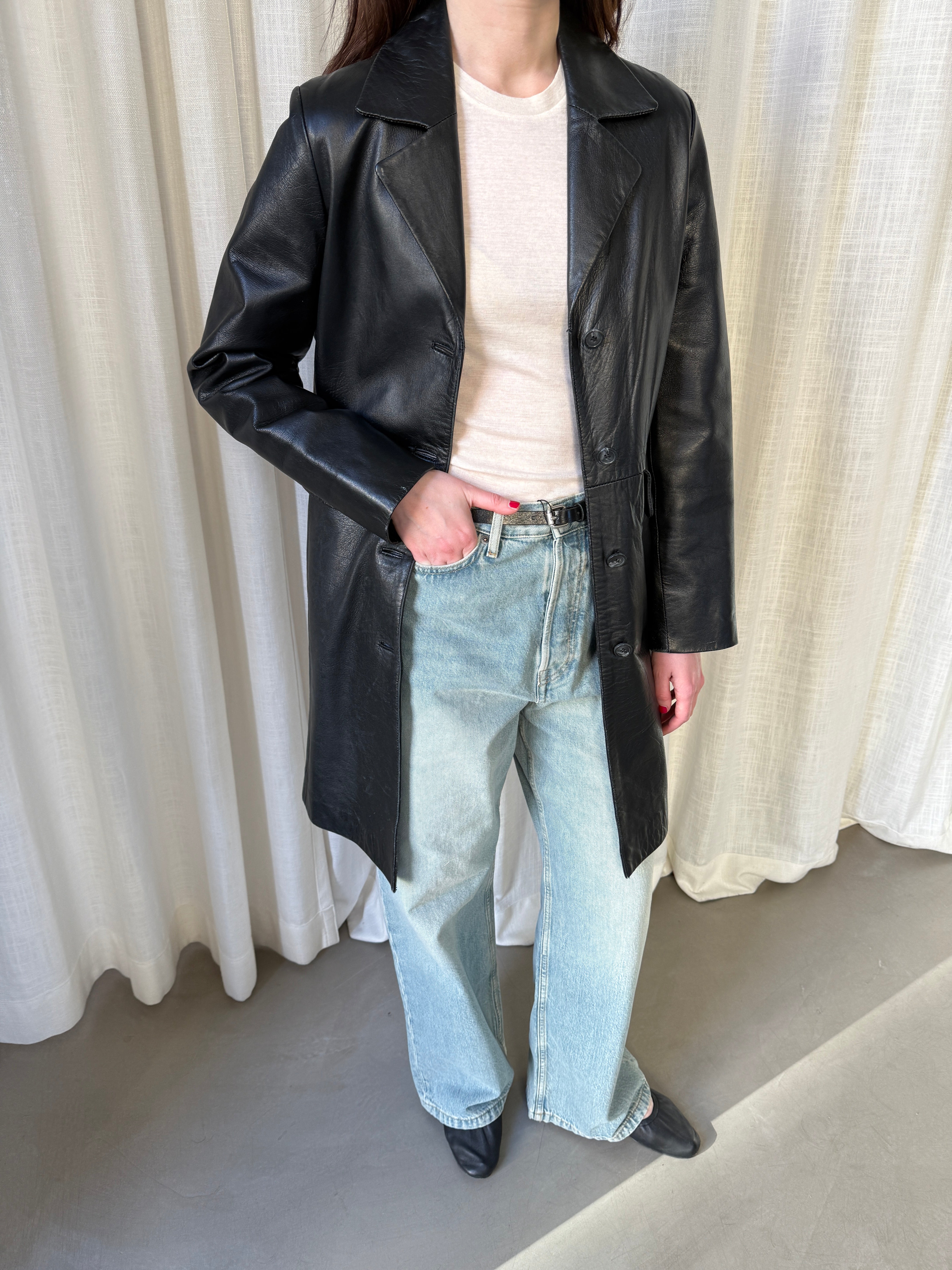 Long Leather Coat