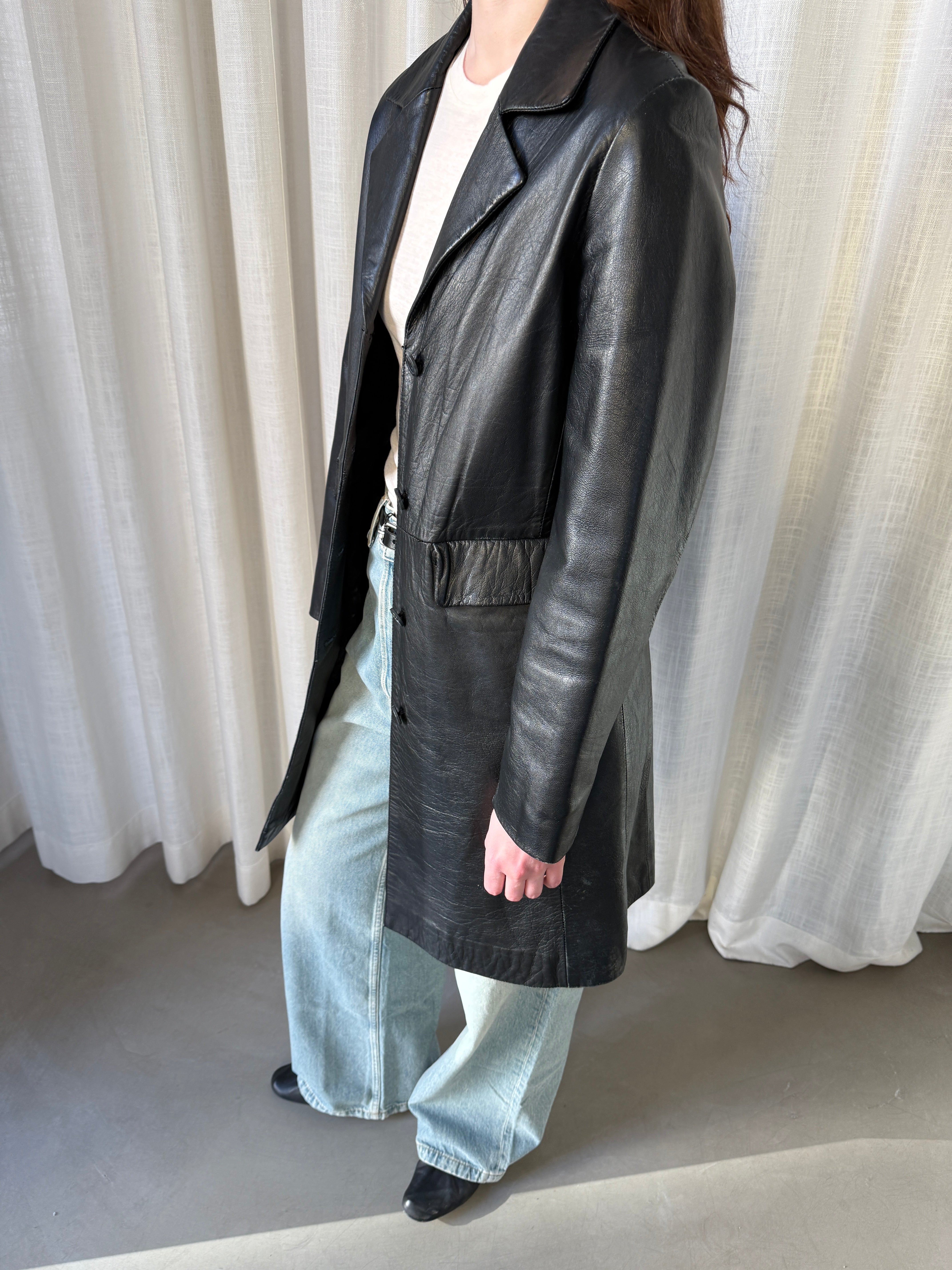 Long Leather Coat