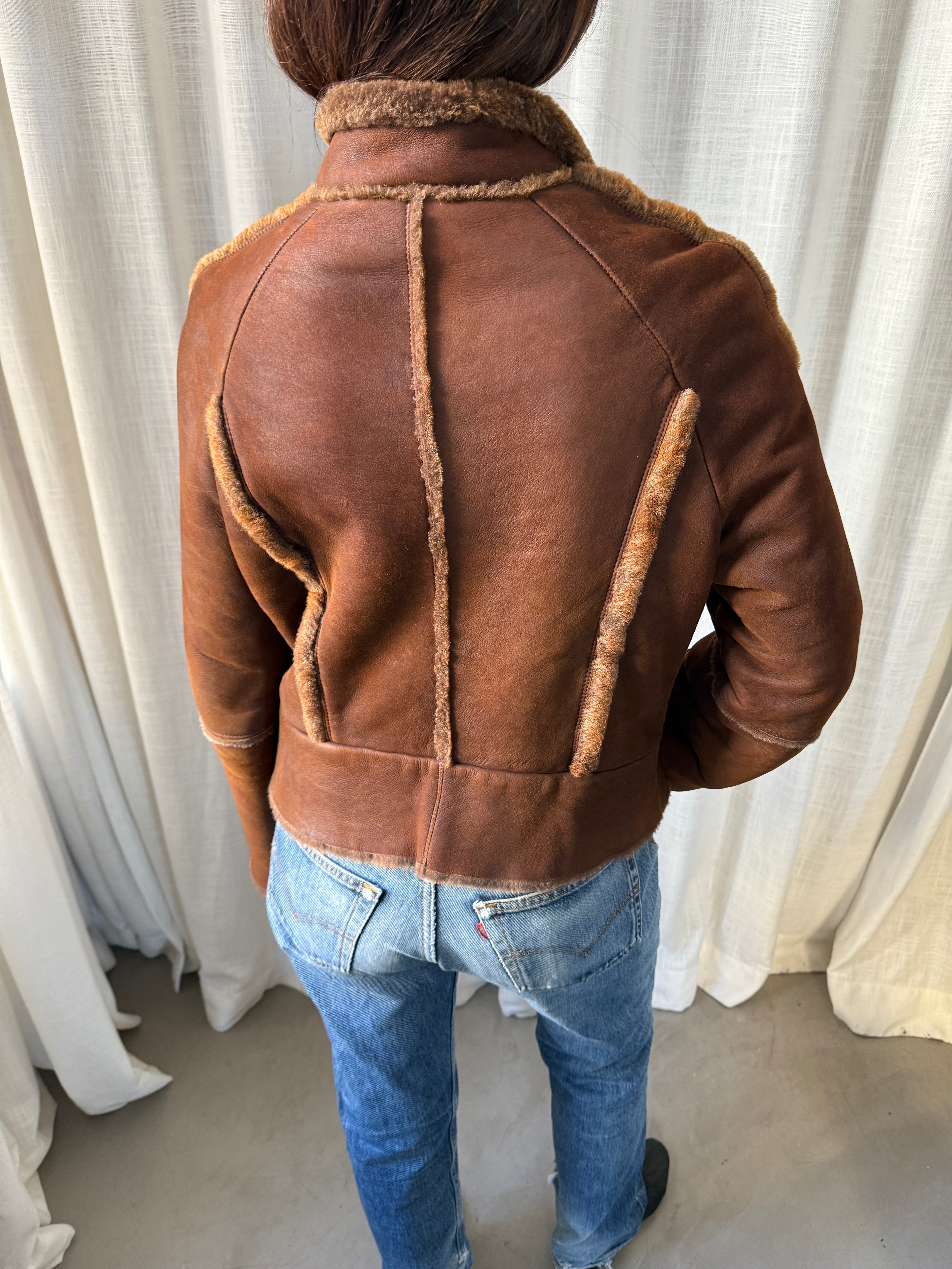 Rust Shearling Jacket