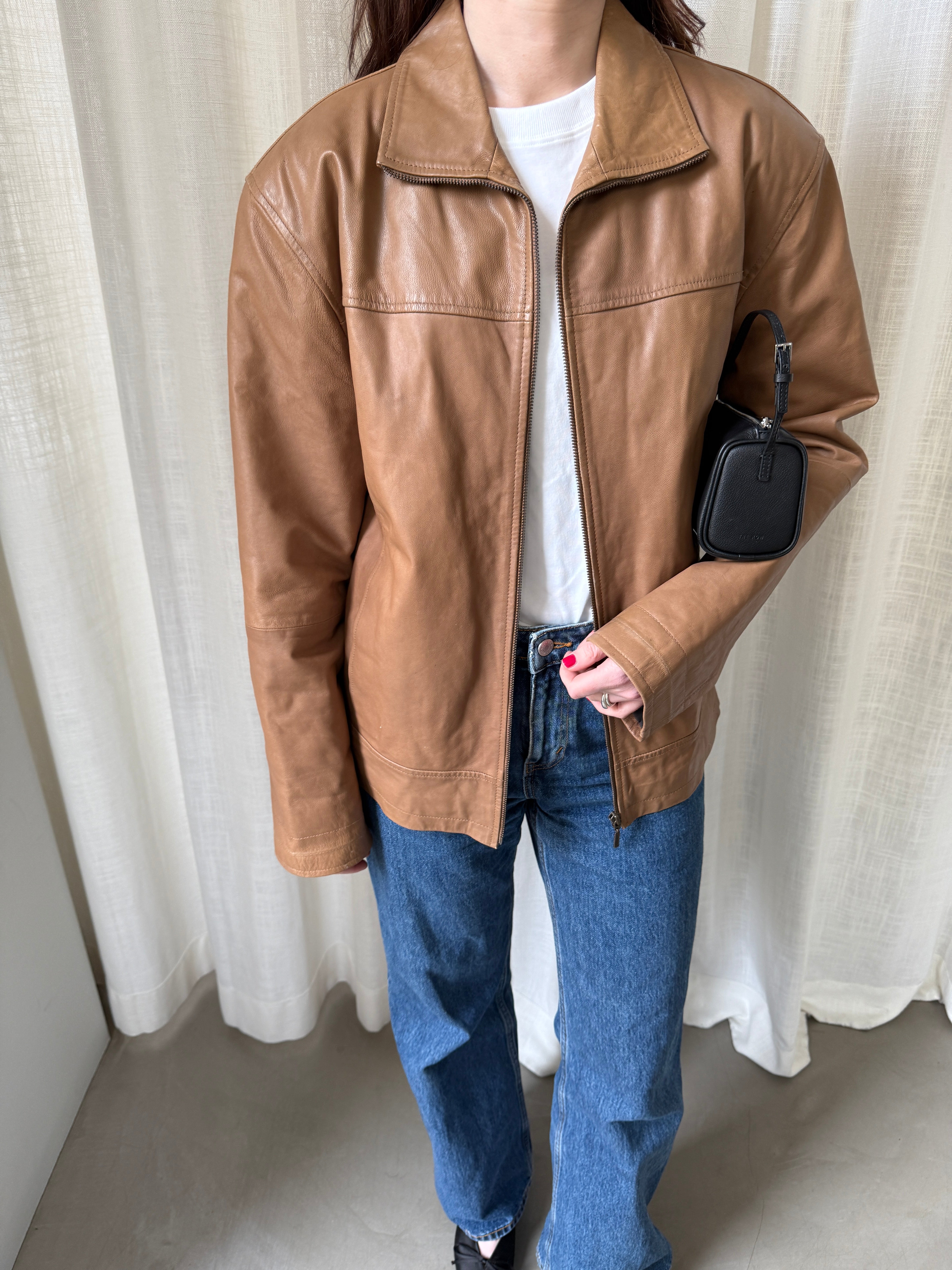 Camel Leather Jacket