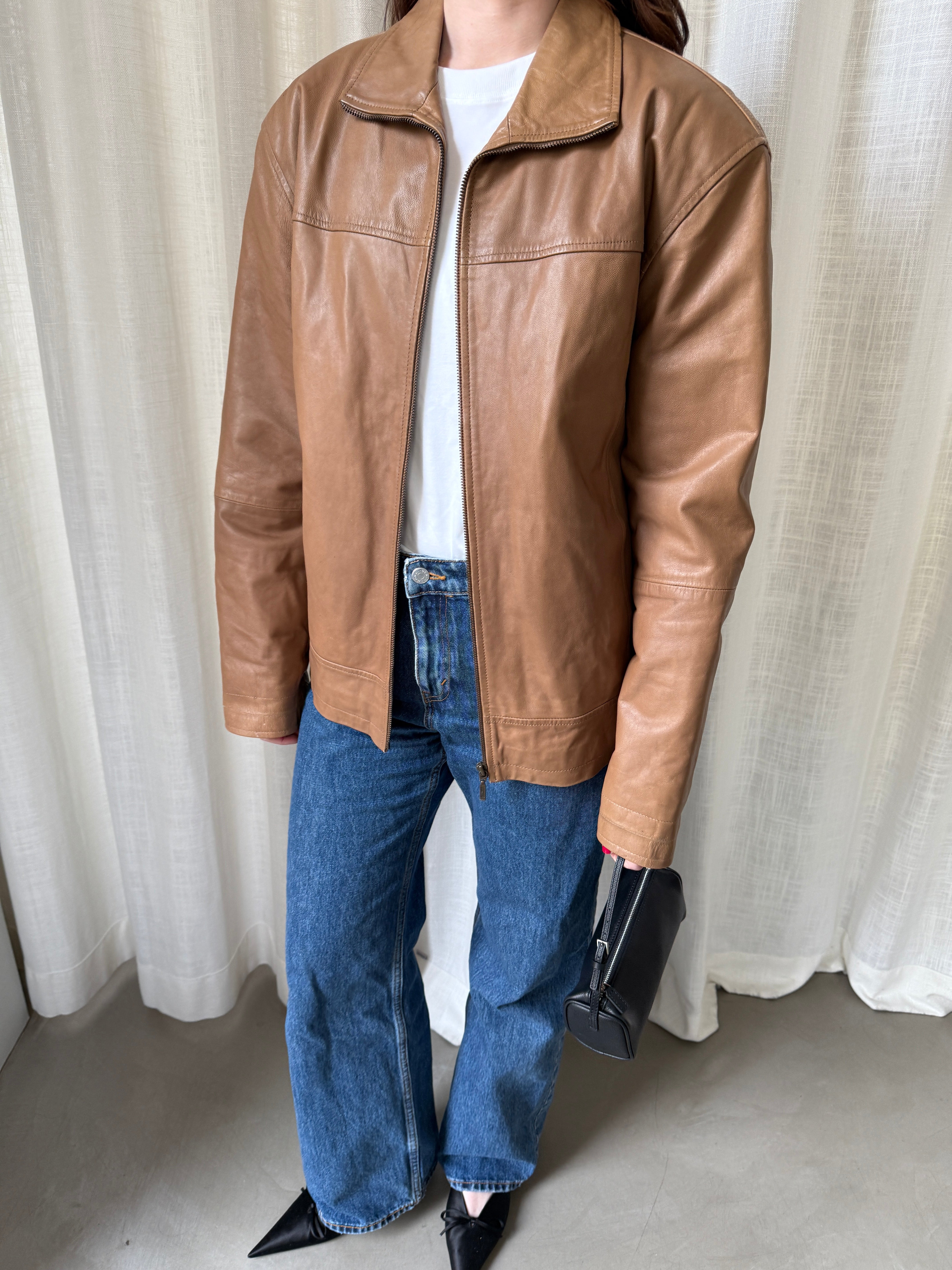 Camel Leather Jacket