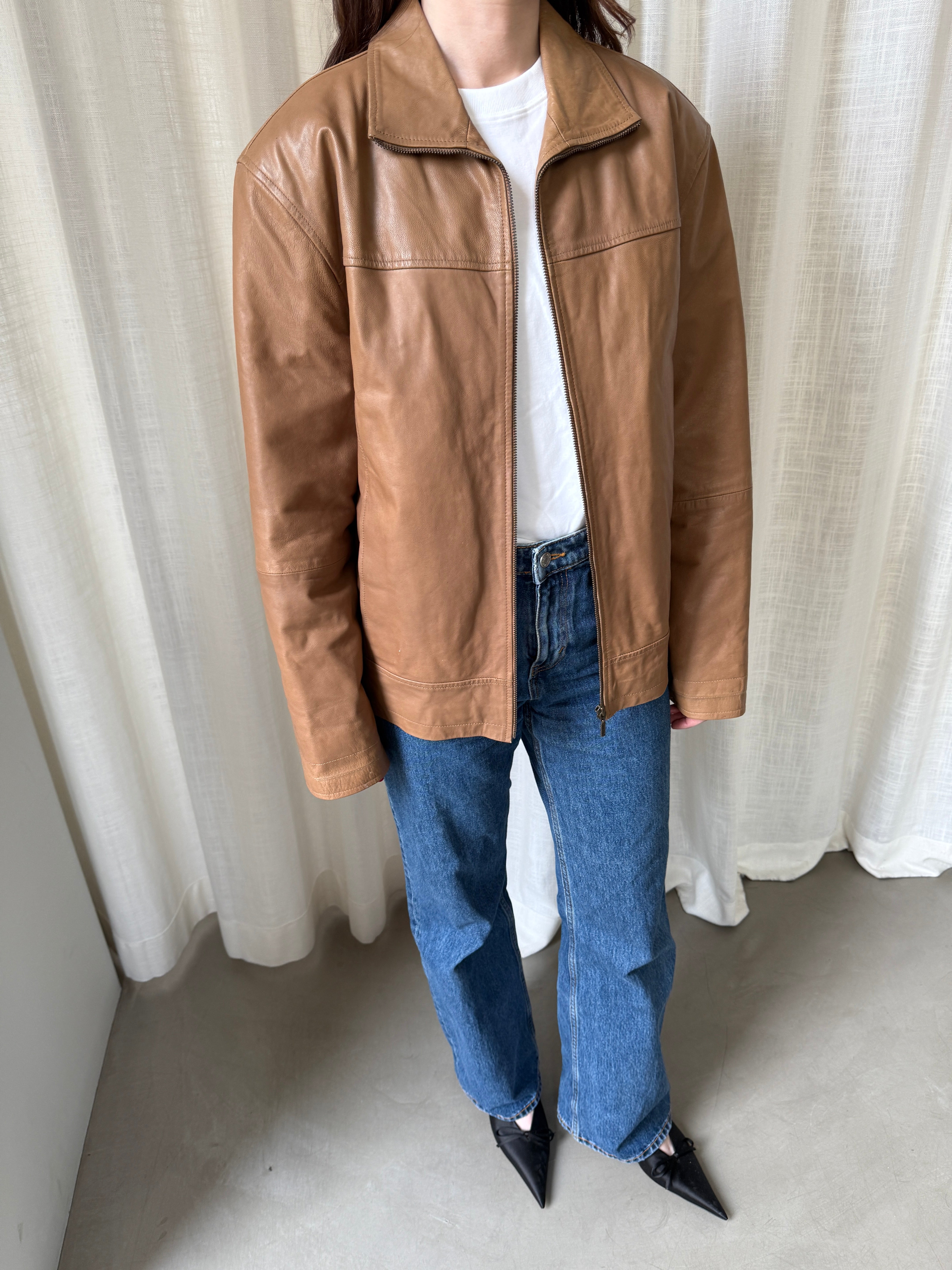 Camel Leather Jacket