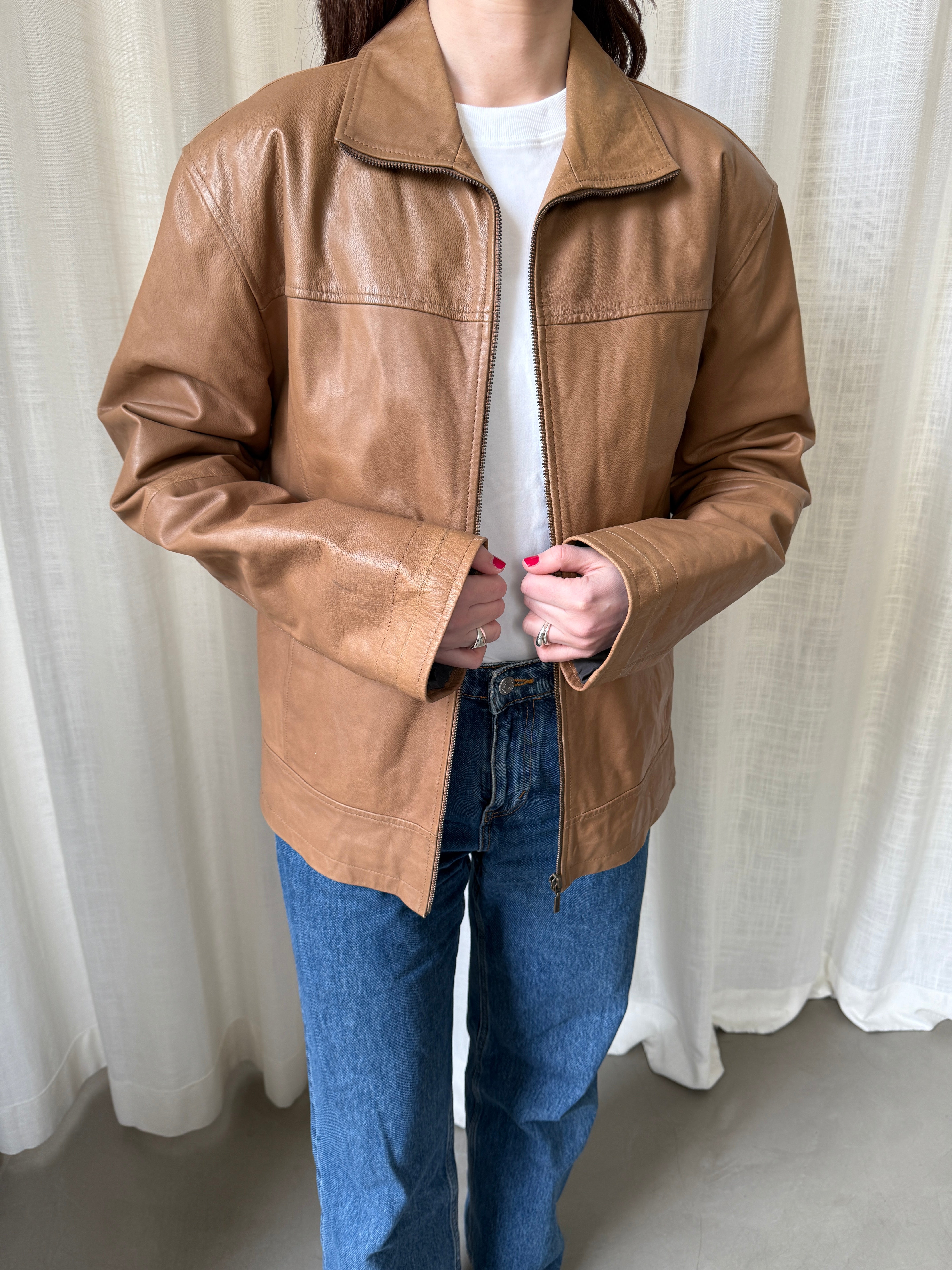 Camel Leather Jacket