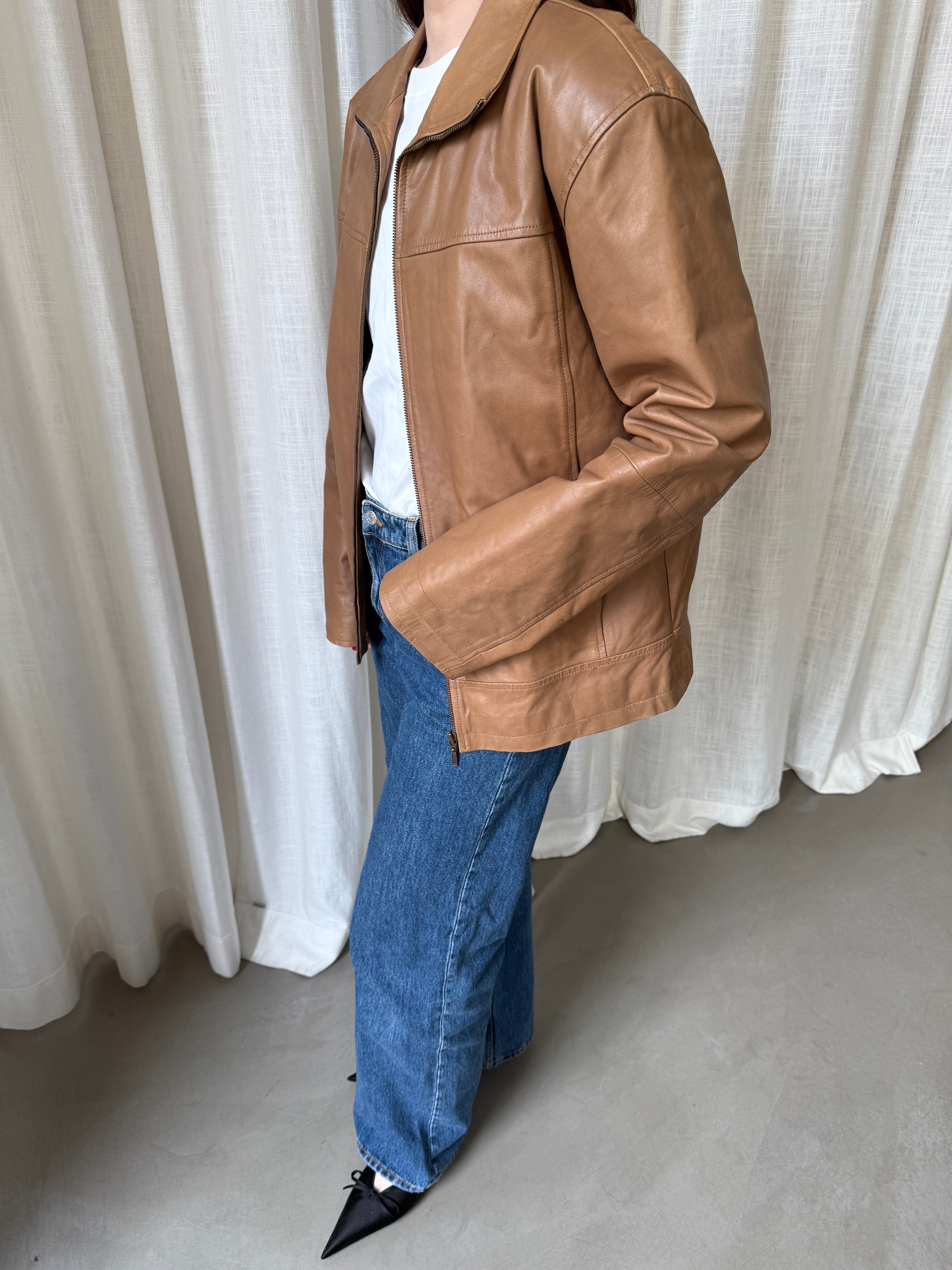 Camel Leather Jacket