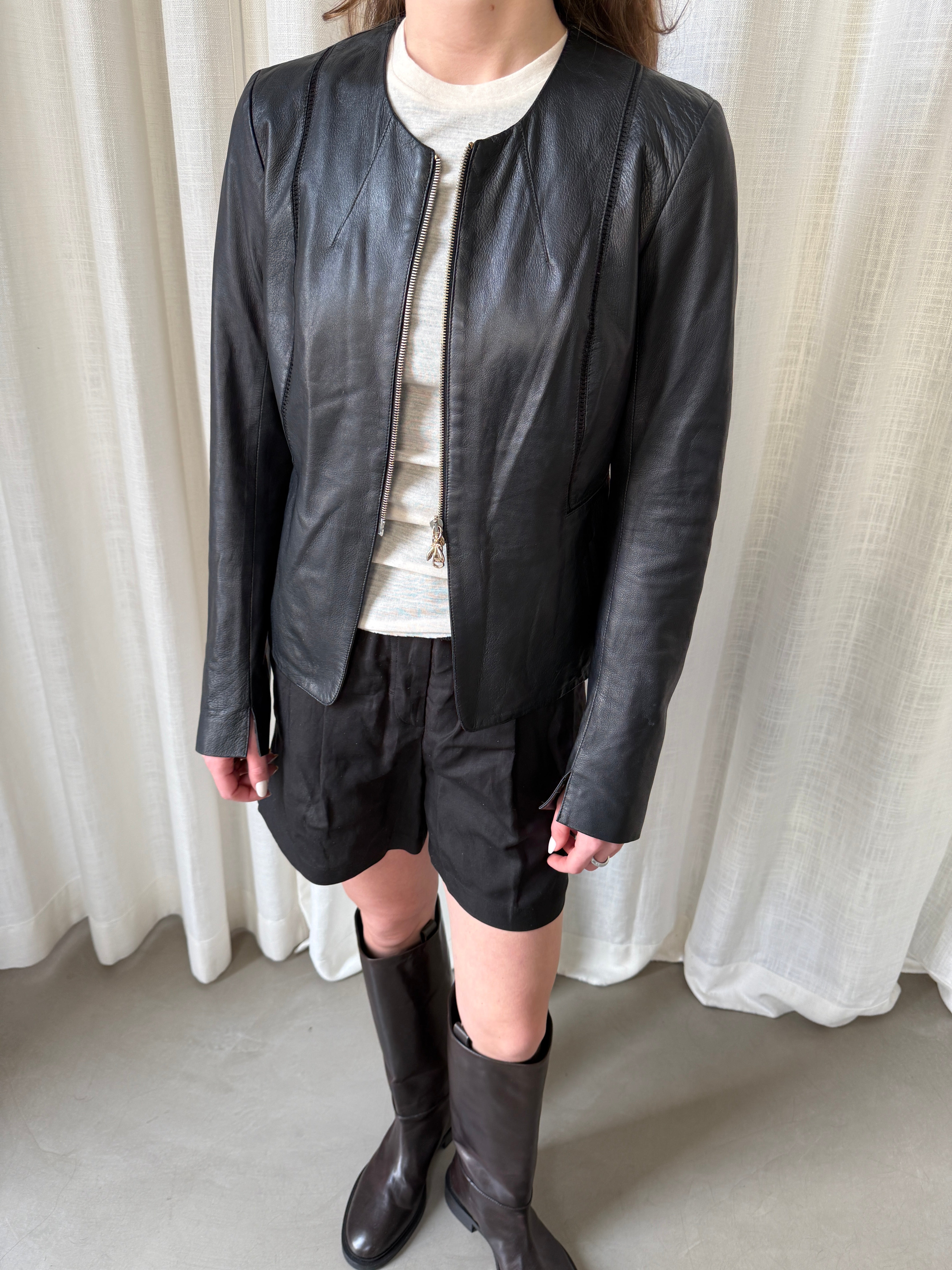 Patrizia Leather Blazer