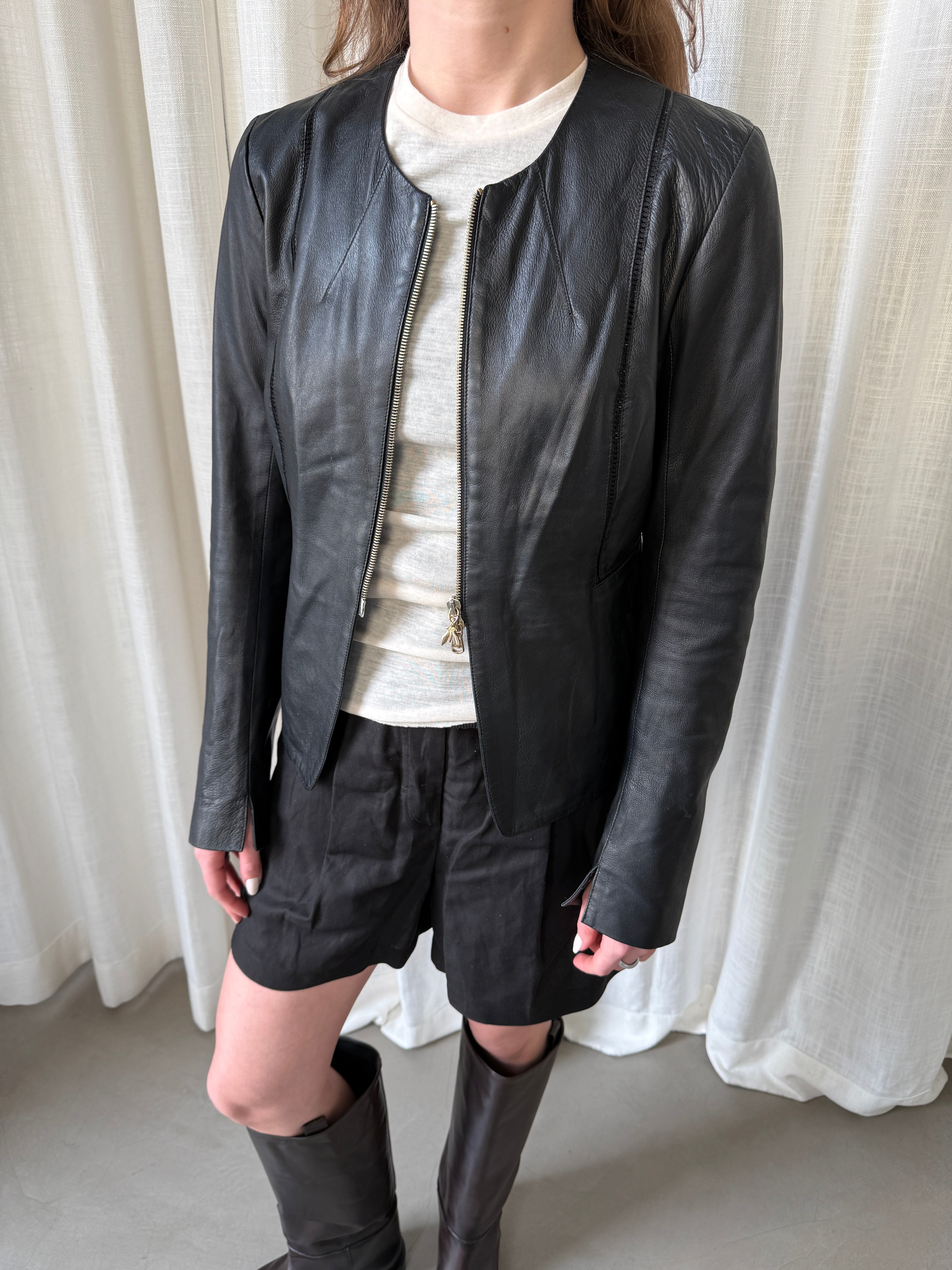 Patrizia Leather Blazer
