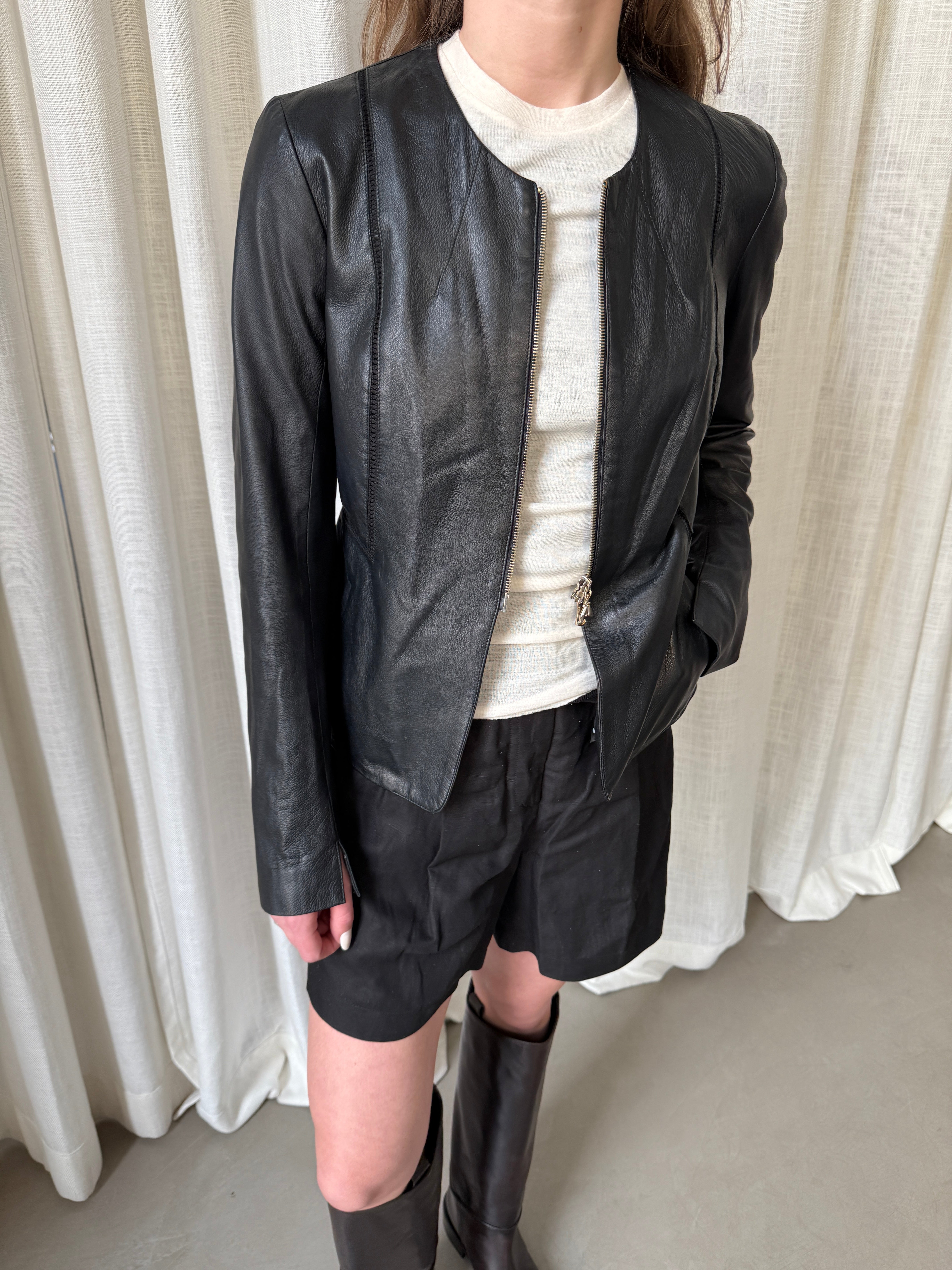 Patrizia Leather Blazer