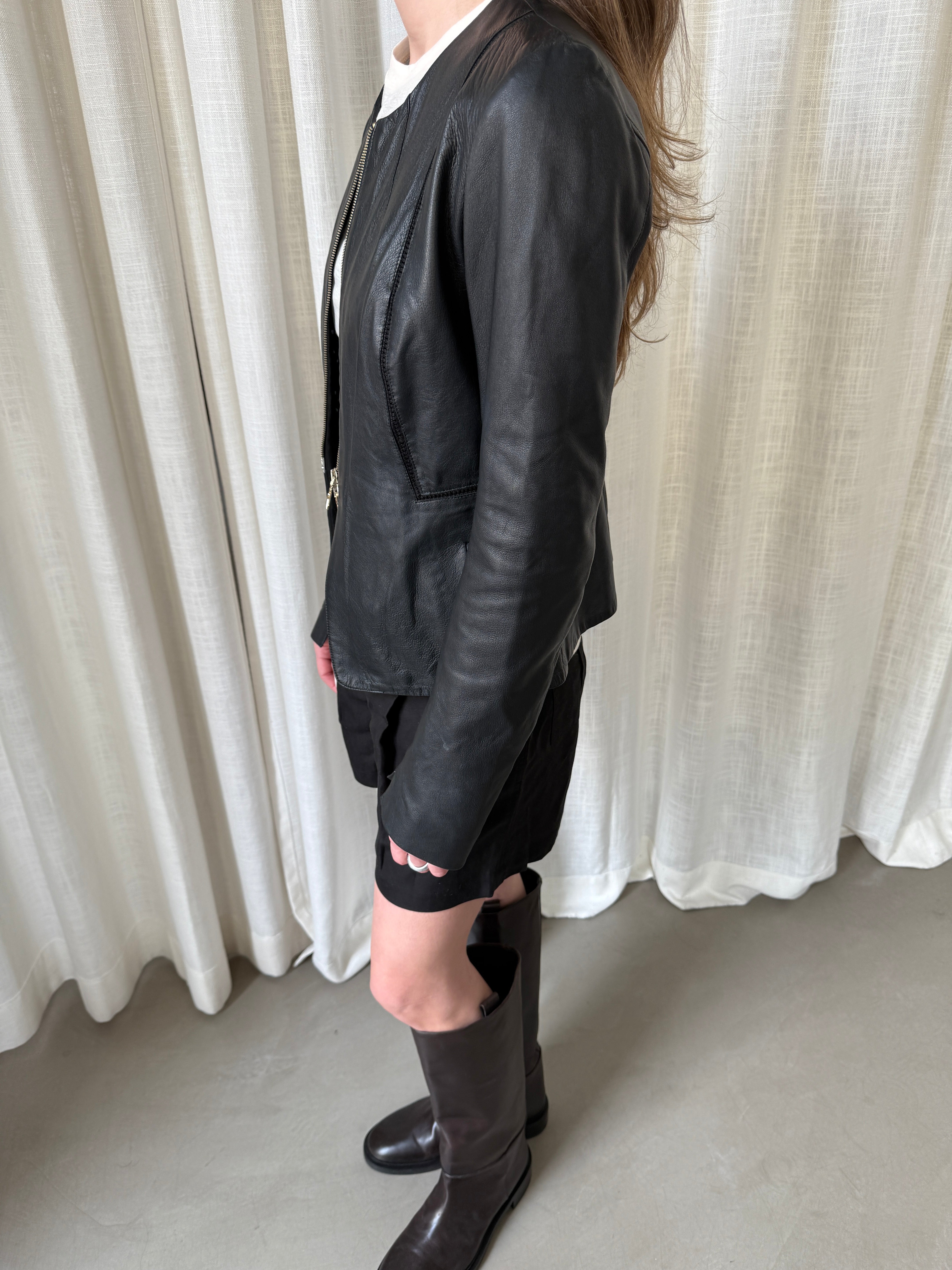 Patrizia Leather Blazer