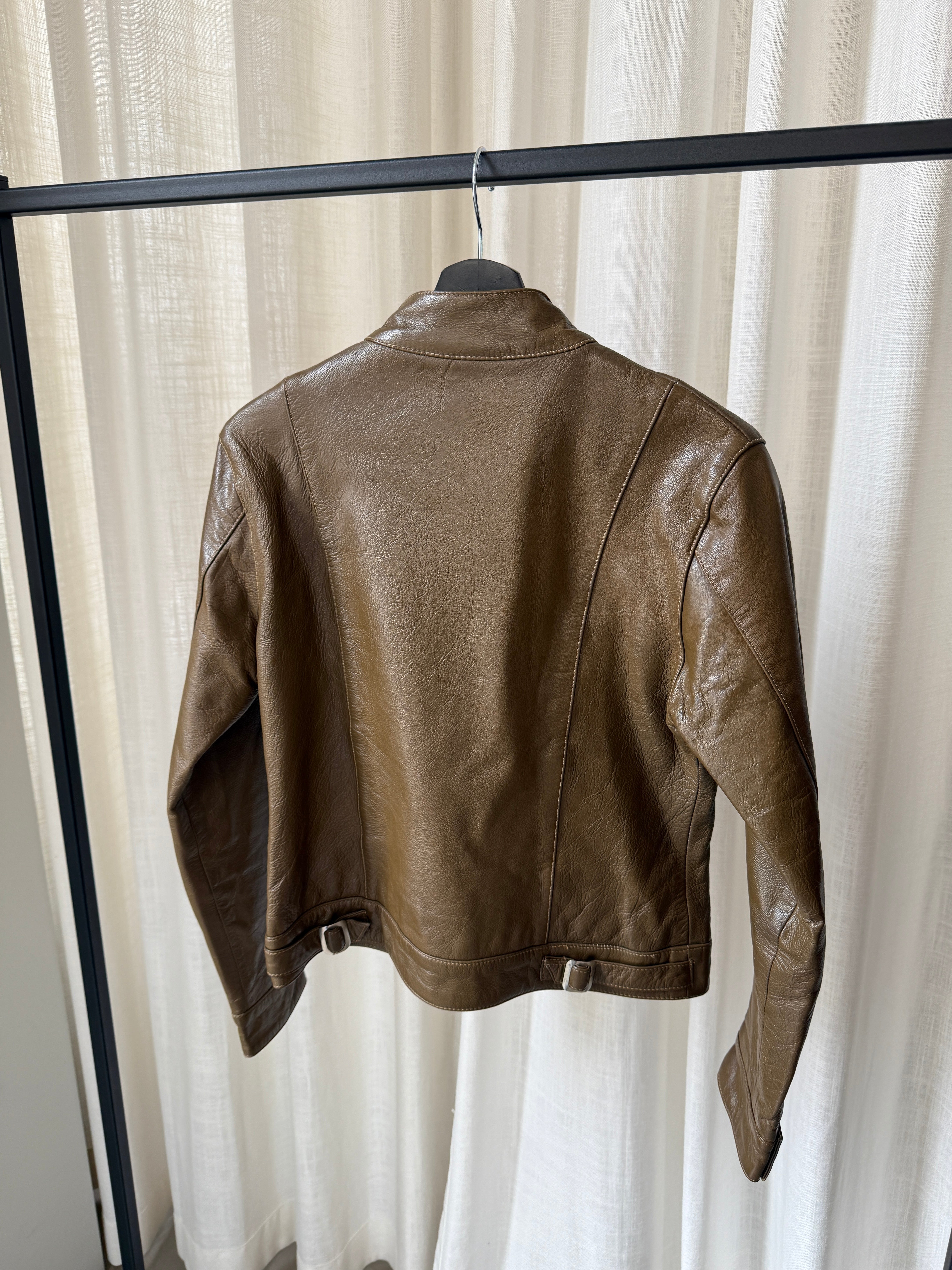 Khaki Leather Jacket