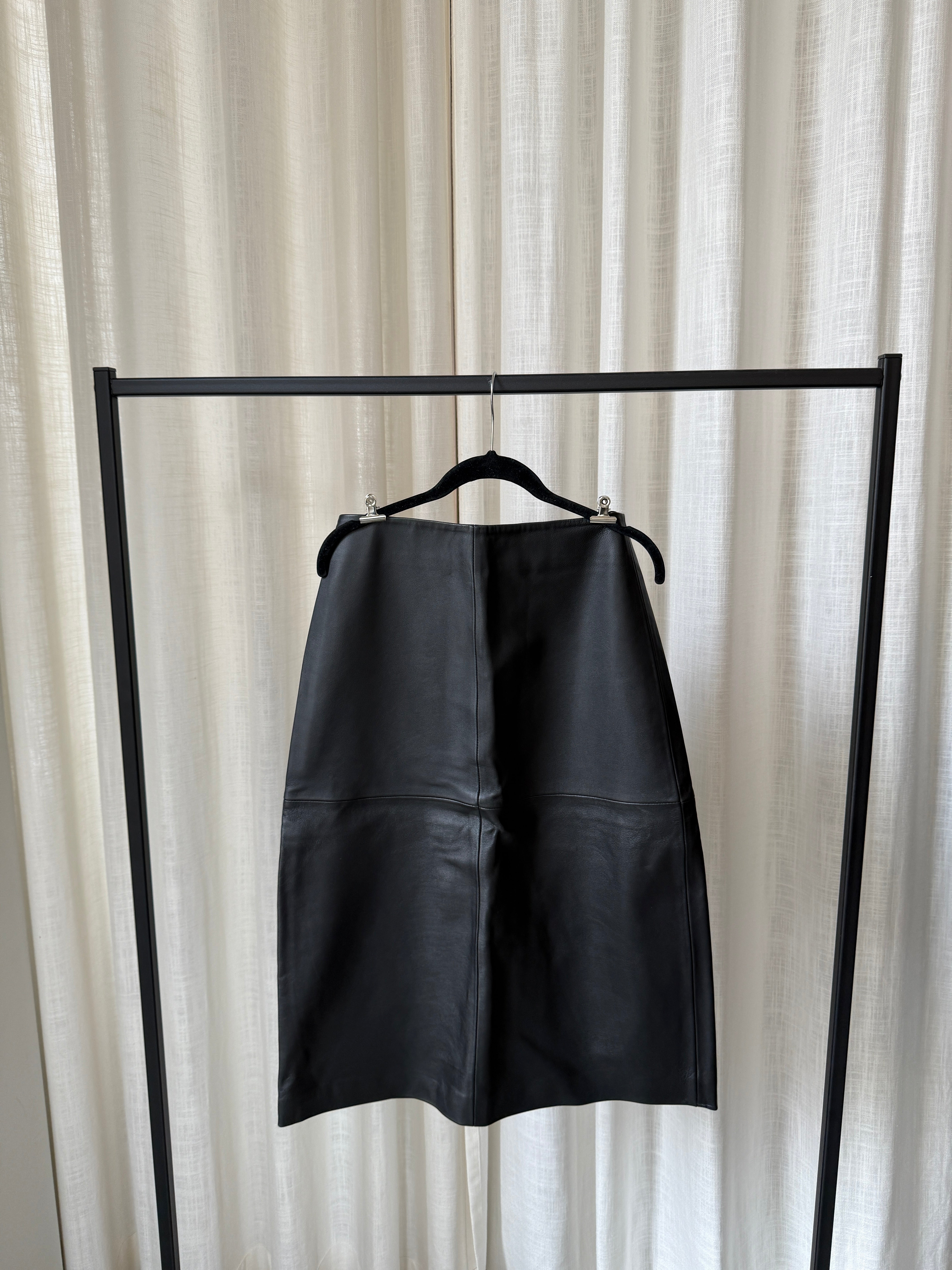 Leather Midi Skirt - Sample