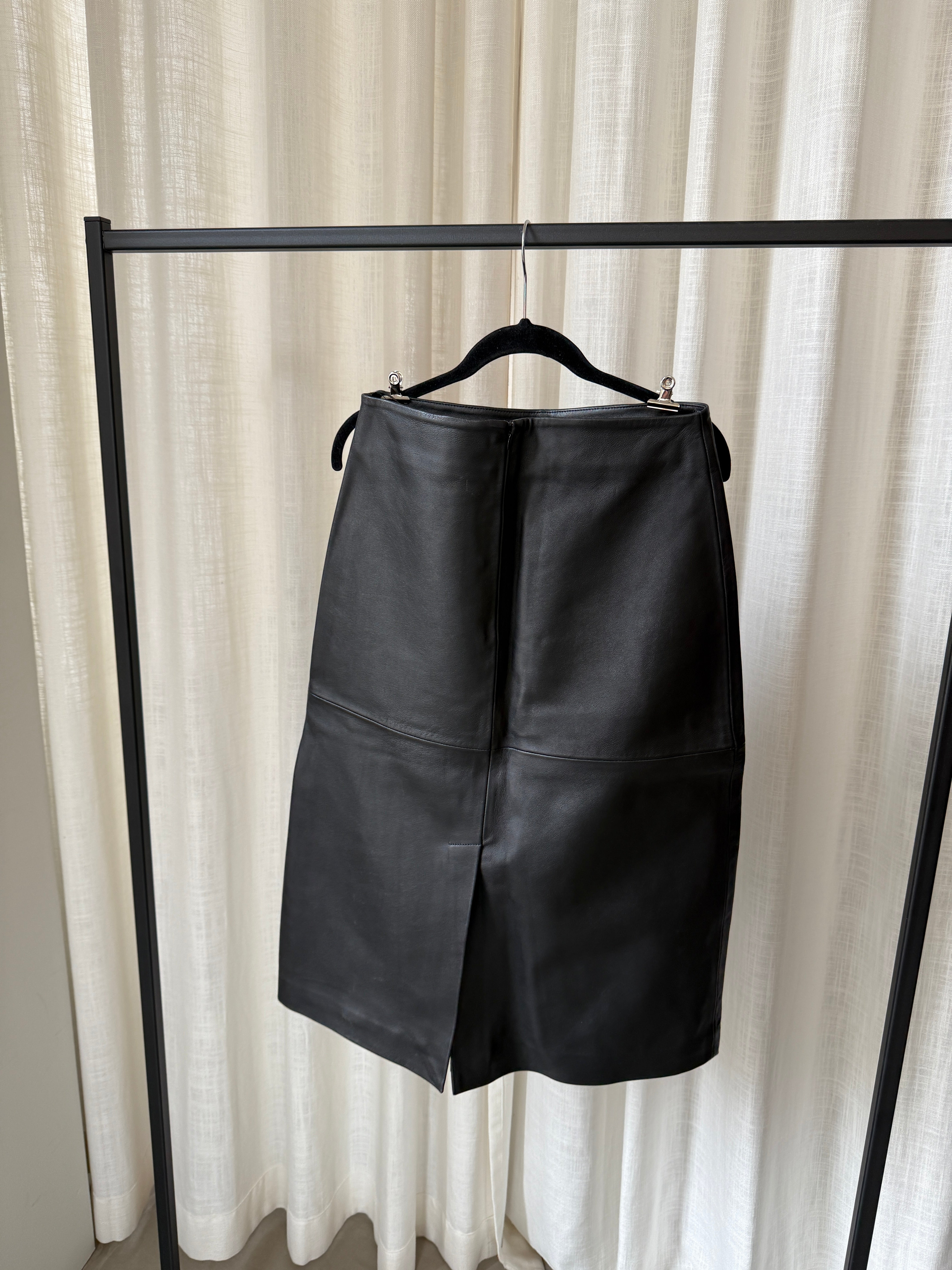 Leather Midi Skirt - Sample