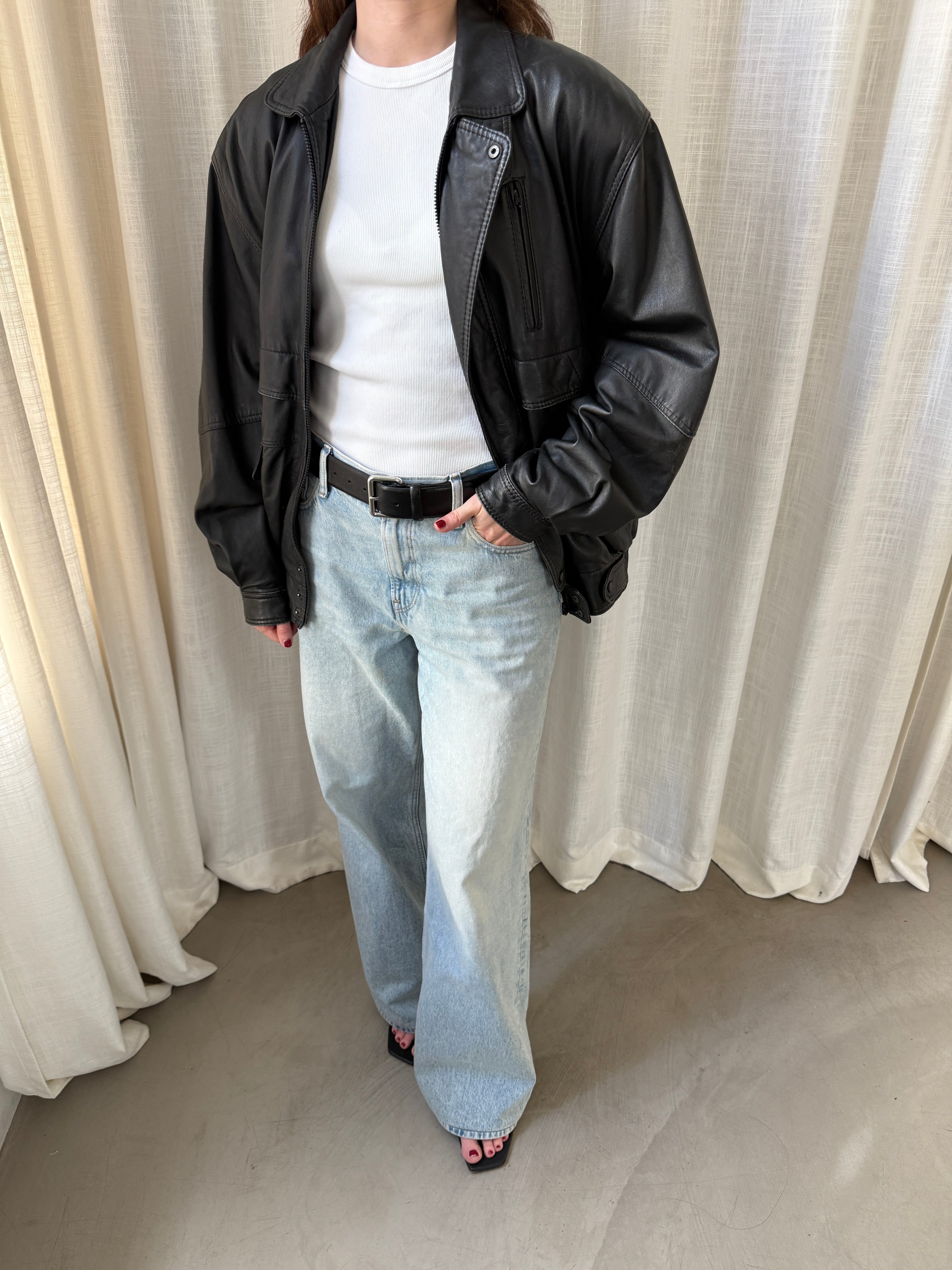 Collar Leather Jacket